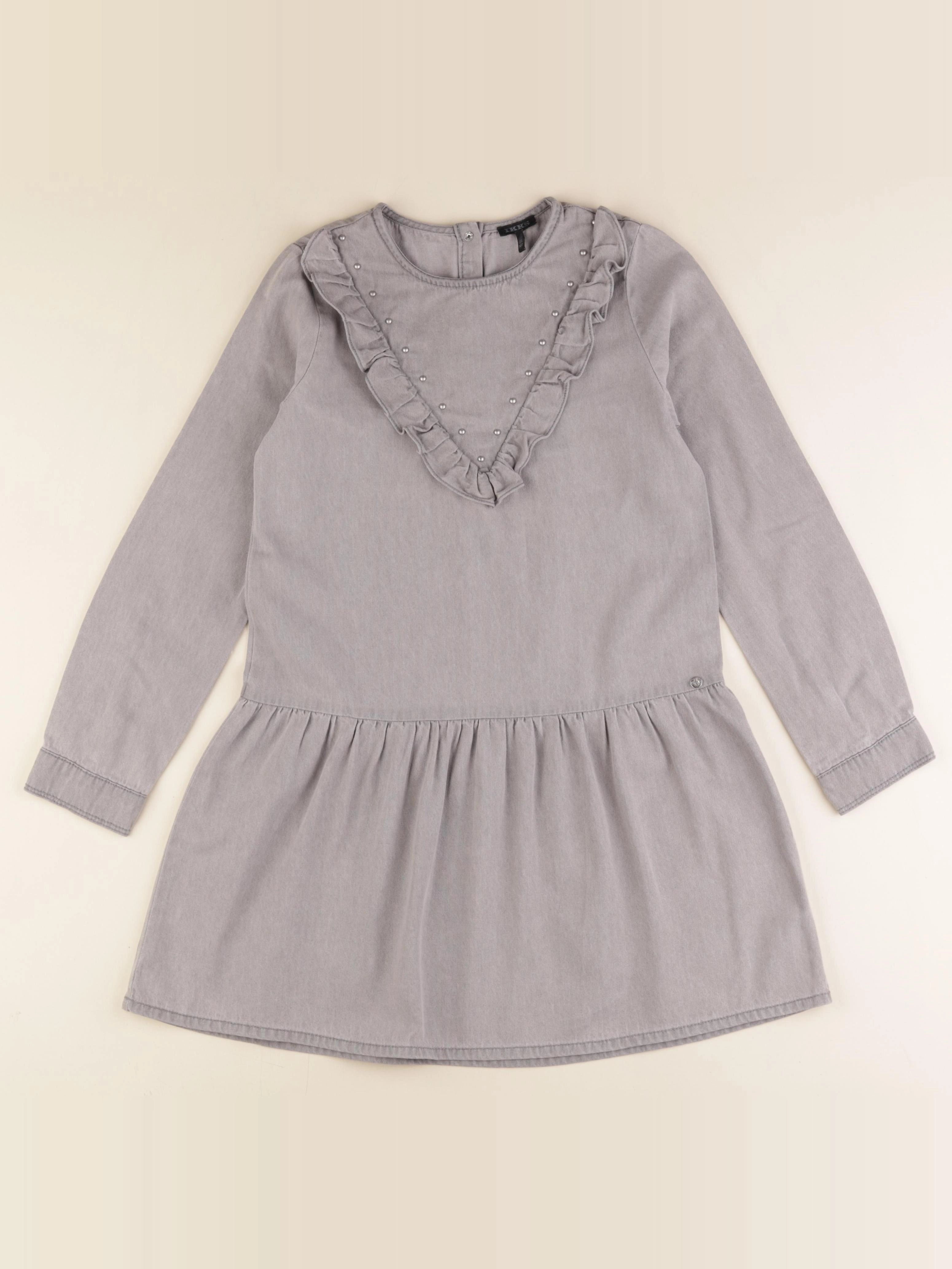 IKKS - robe gris - 10 ans