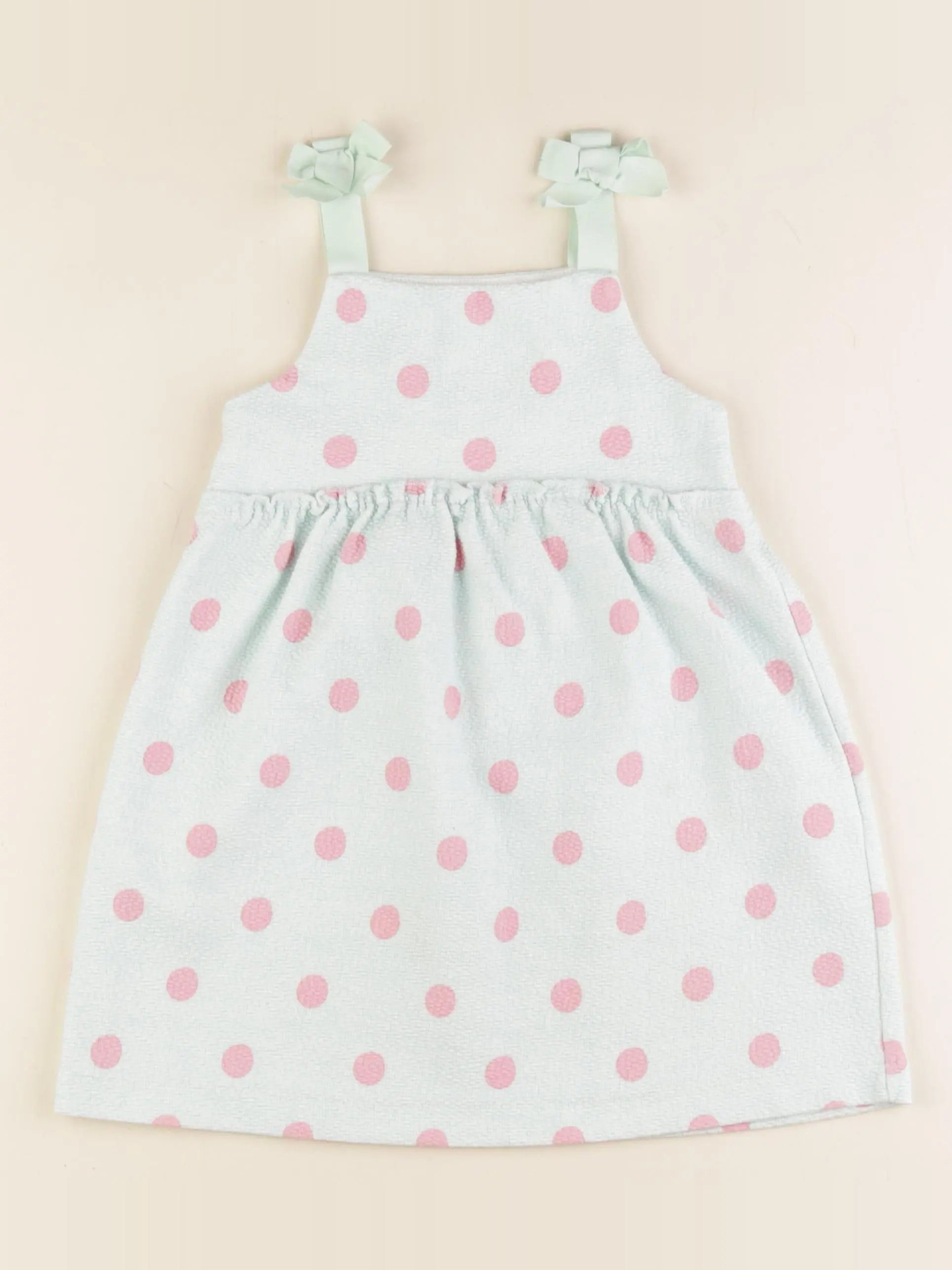 Zara - robe vert, rose - 3/4 ans