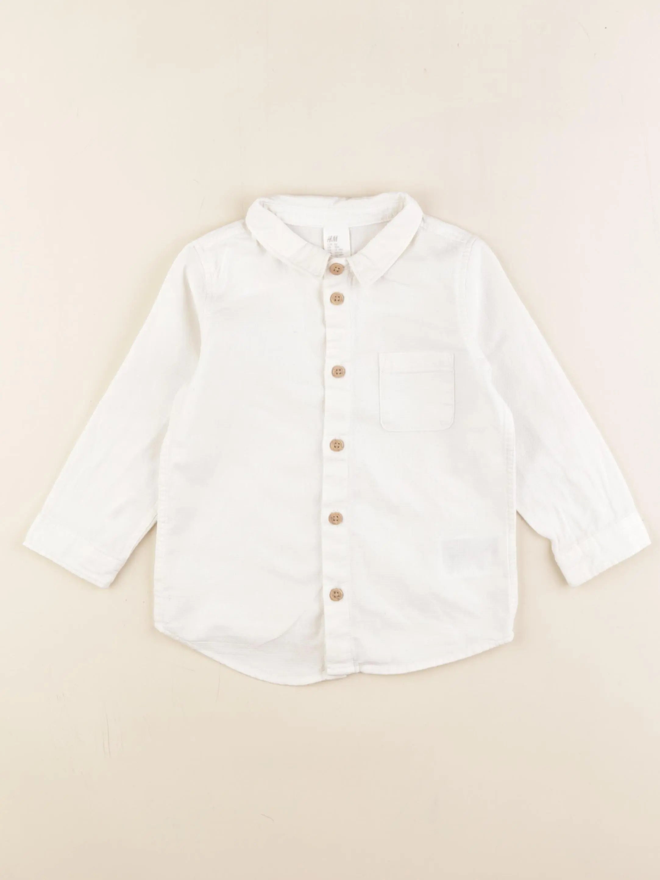 H&M - chemise blanc - 12/18 mois