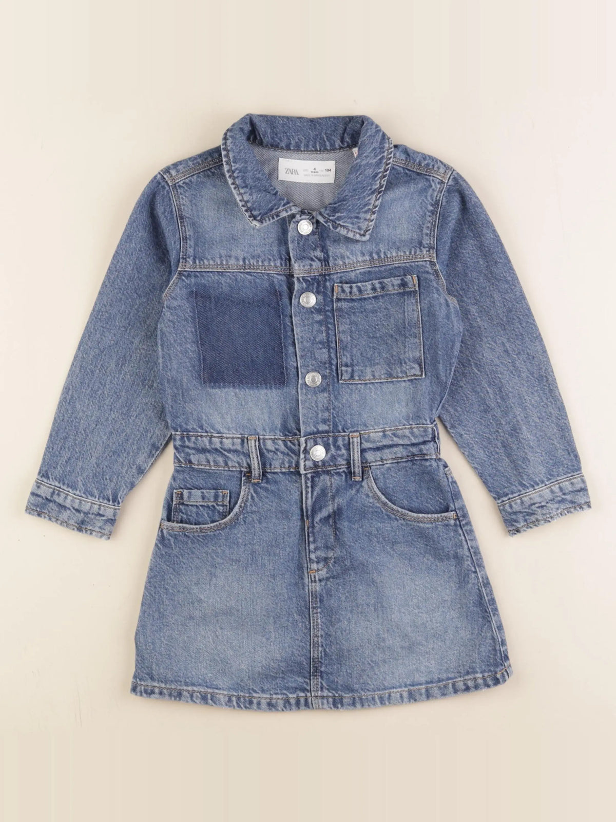 Zara - robe bleu - 4 ans