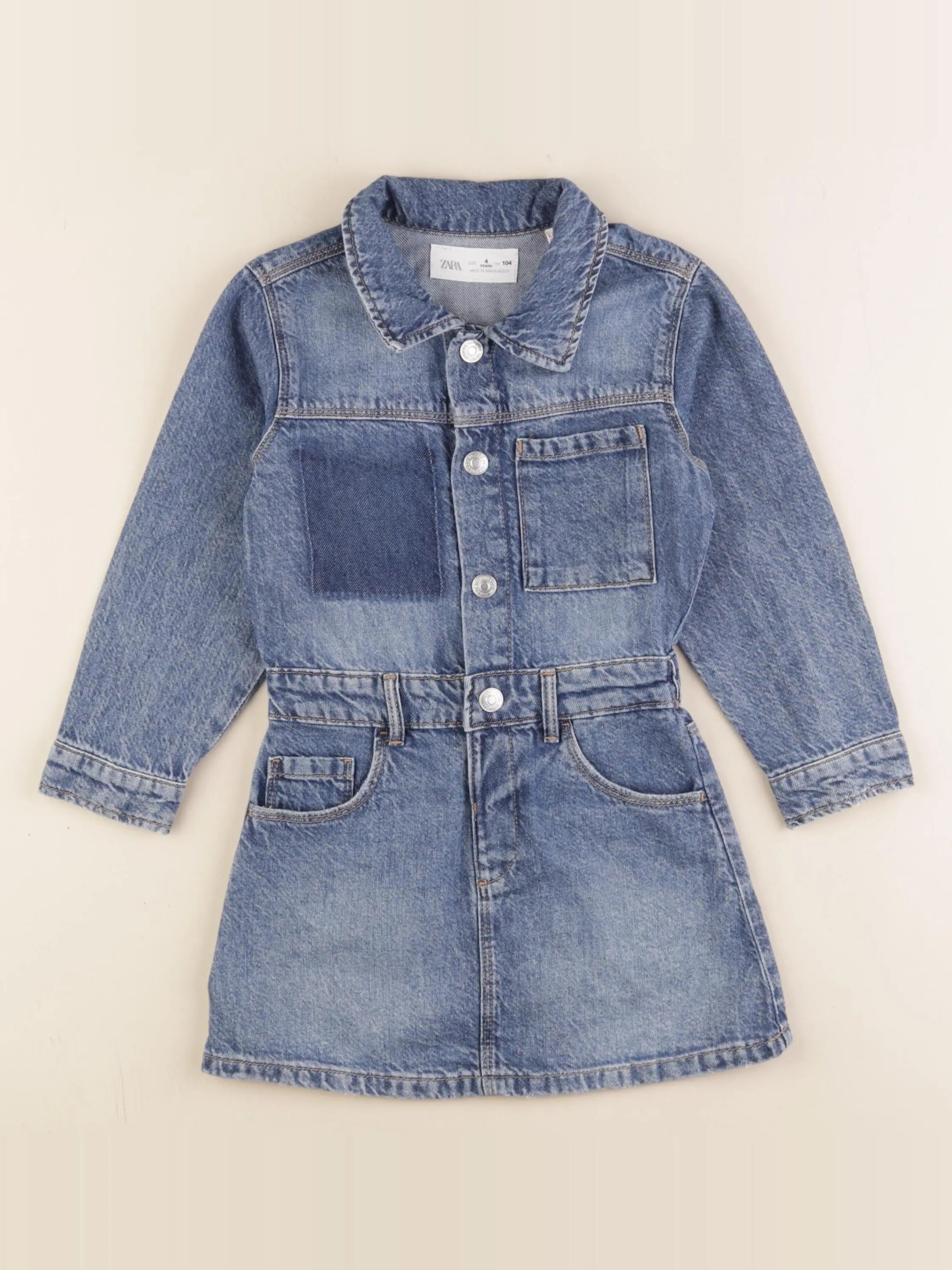 Zara - robe bleu - 4 ans