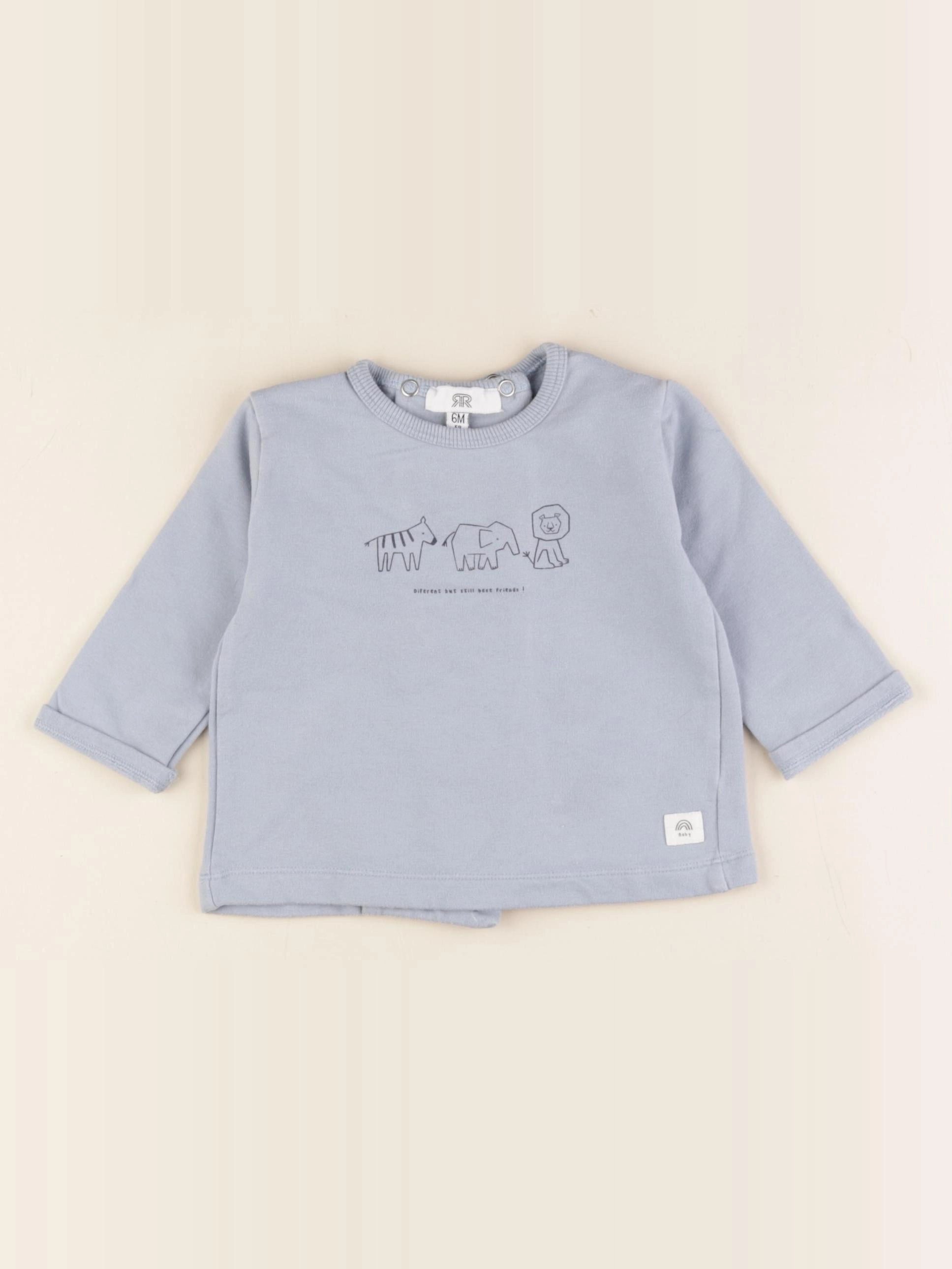 La Redoute - sweat bleu - 6 mois