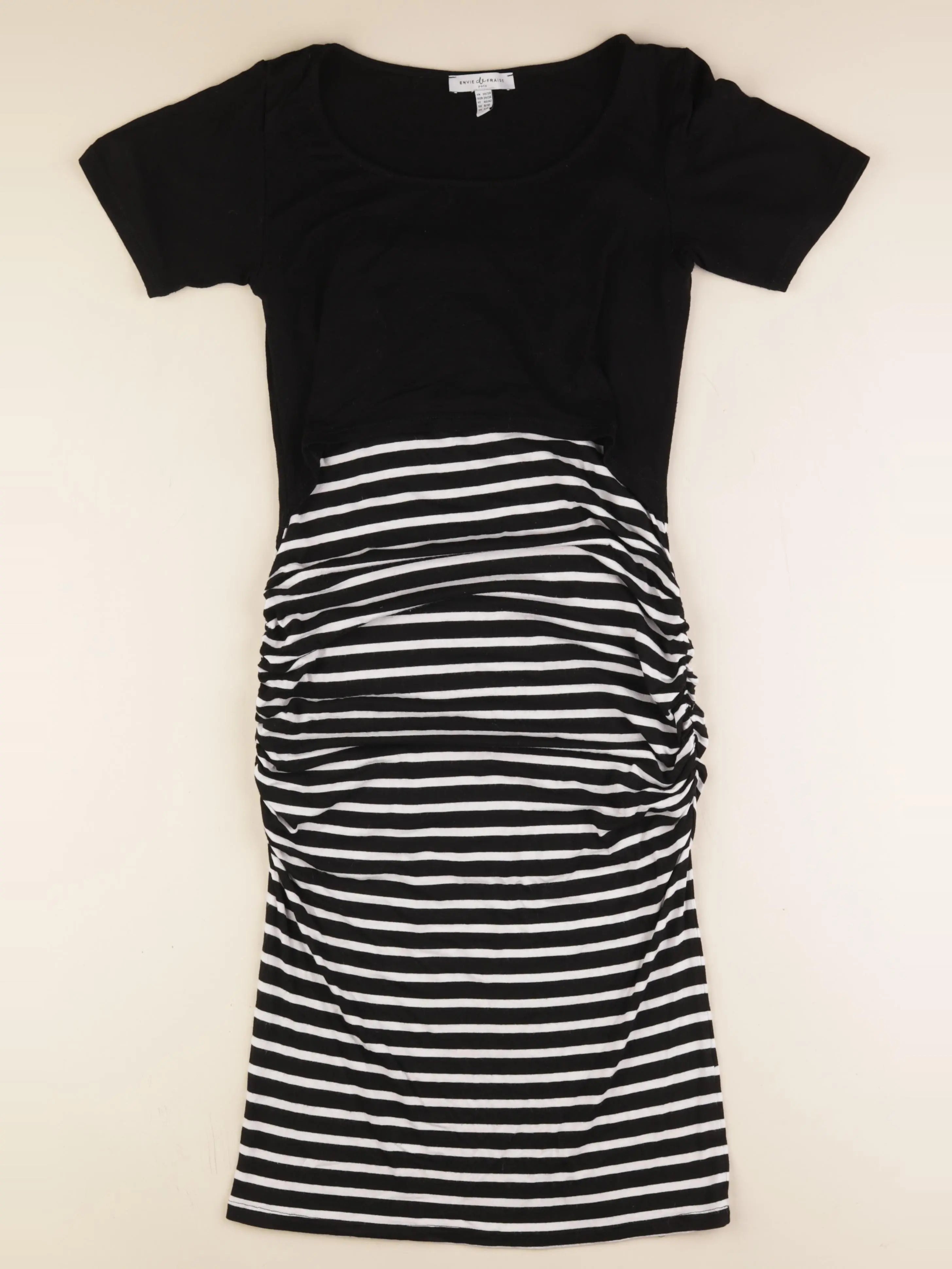 Envie de fraise - robe grossesse noir, blanc - 36 à 38