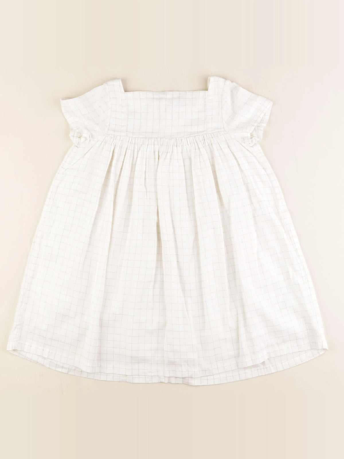Bonton - robe blanc, or - 6 ans