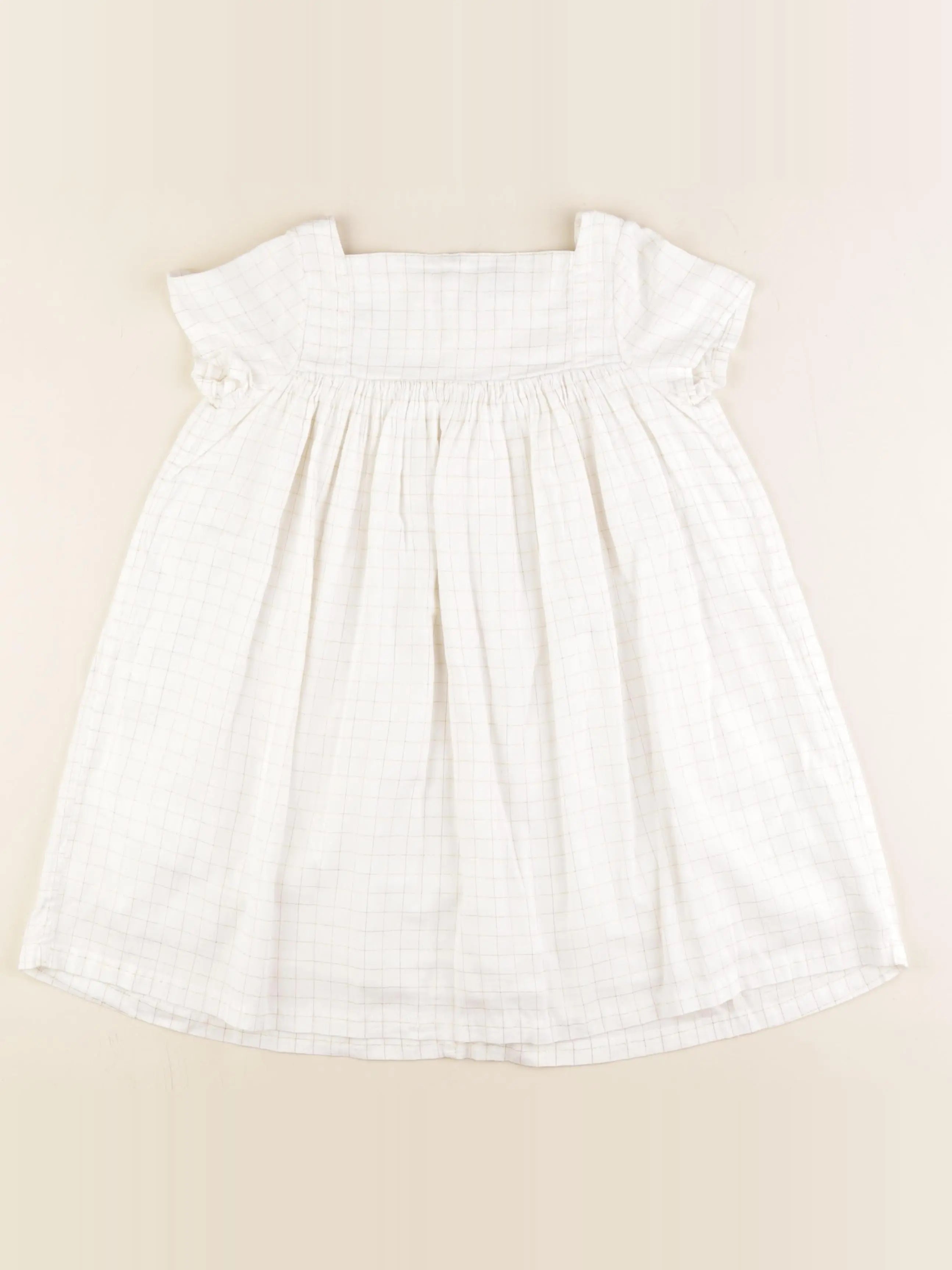 Bonton - robe blanc, or - 6 ans