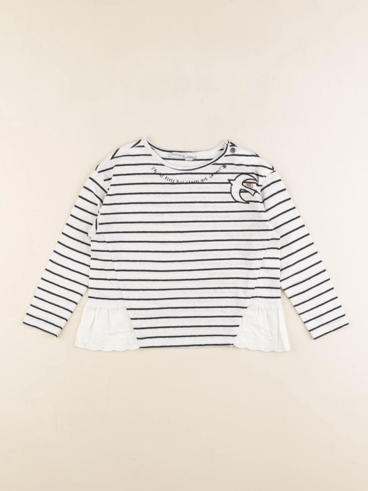 IKKS - tee-shirt blanc, bleu - 3 ans