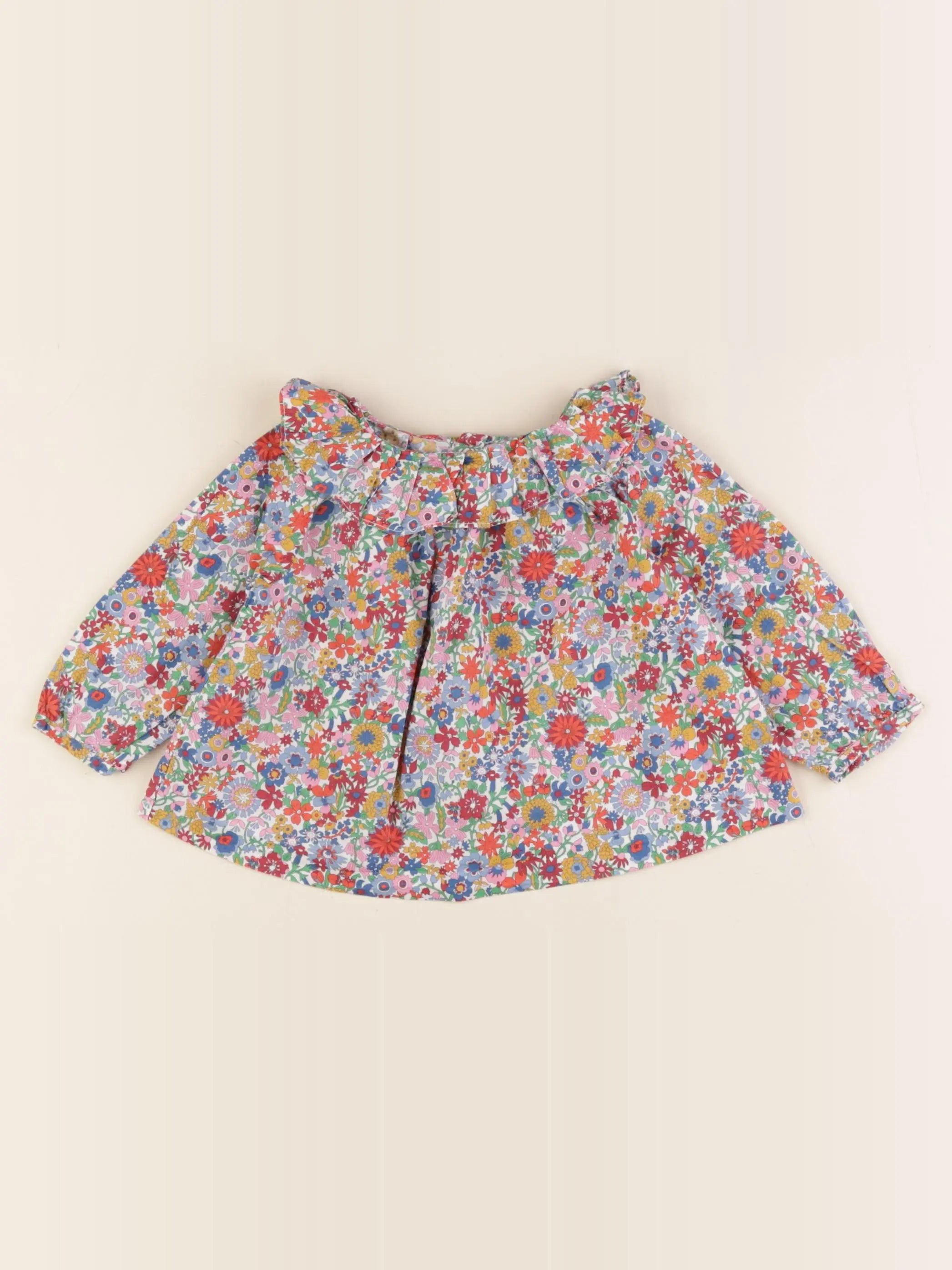 Jacadi - blouse liberty multicolore - 12 mois