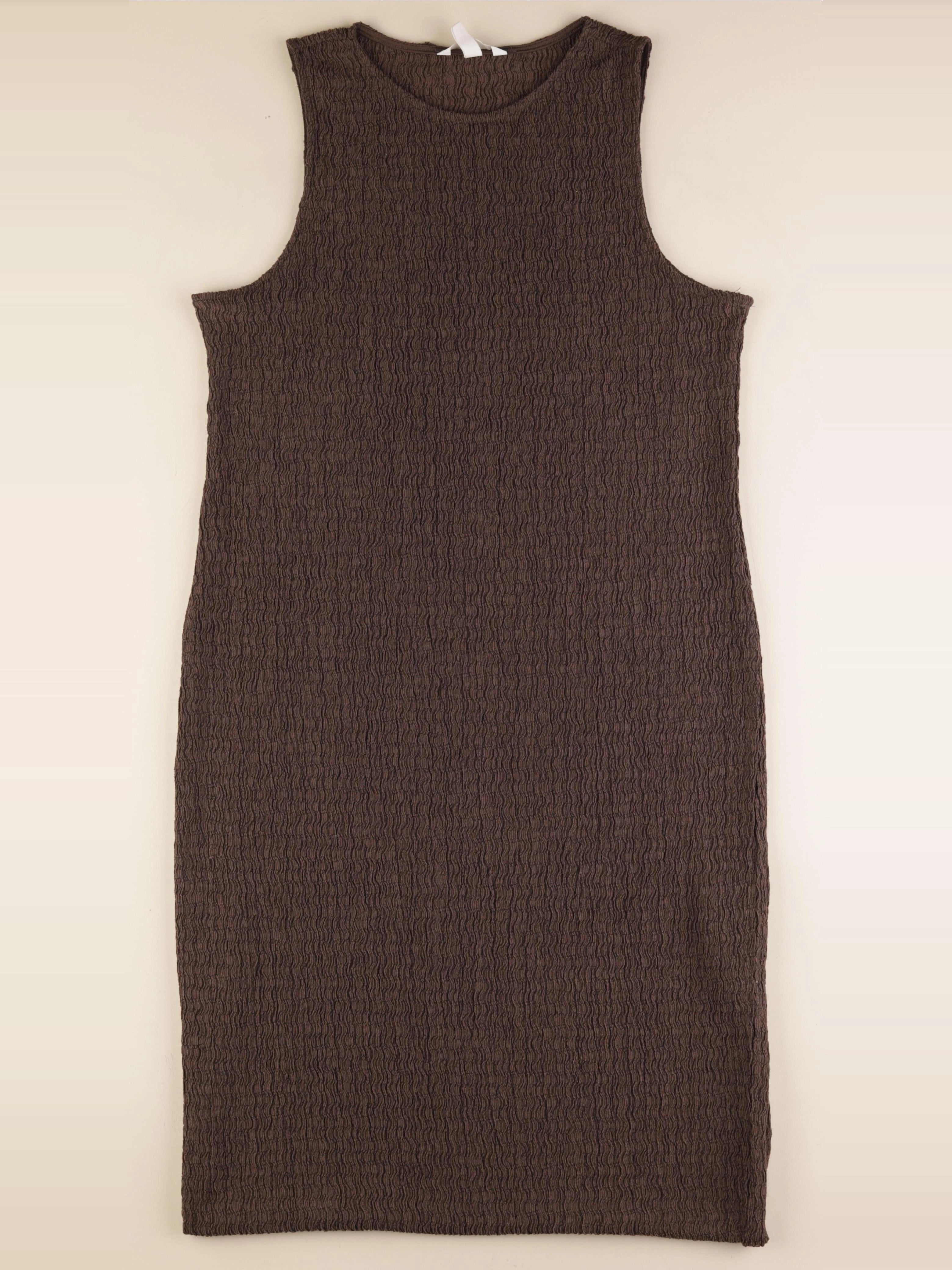 H&M - robe grossesse marron - m