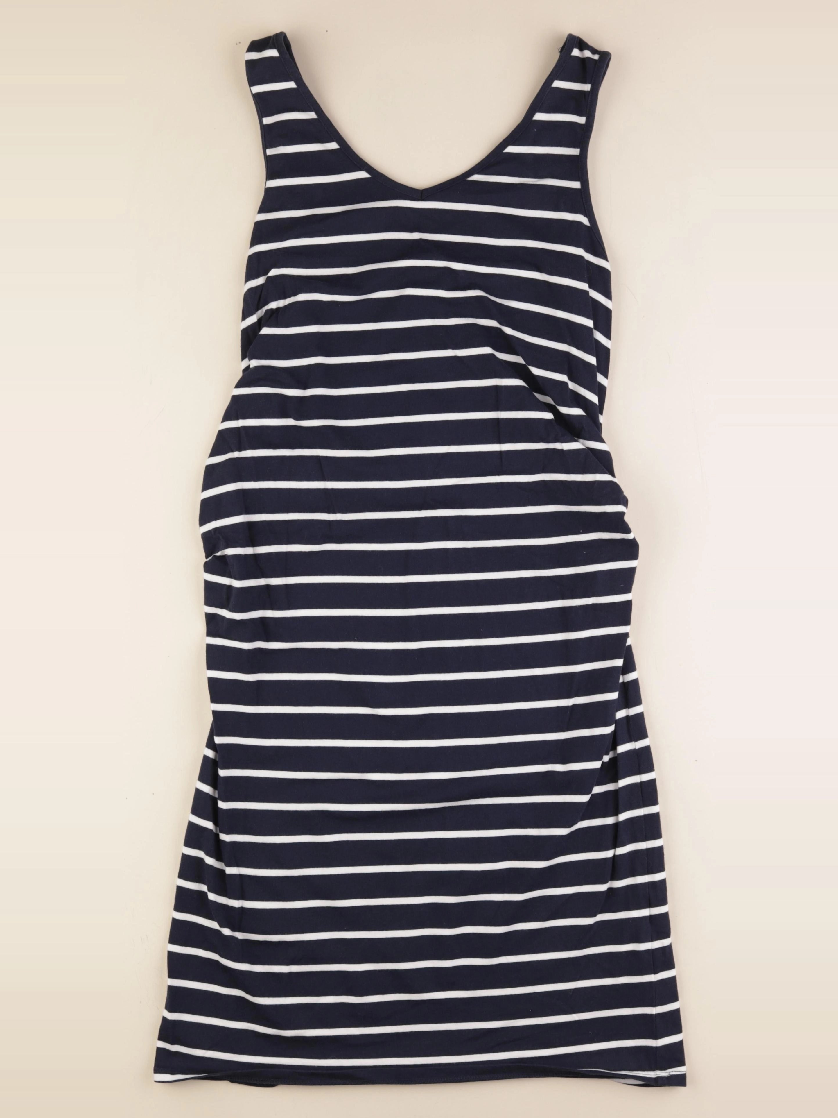 Kiabi - robe grossesse bleu, blanc - m