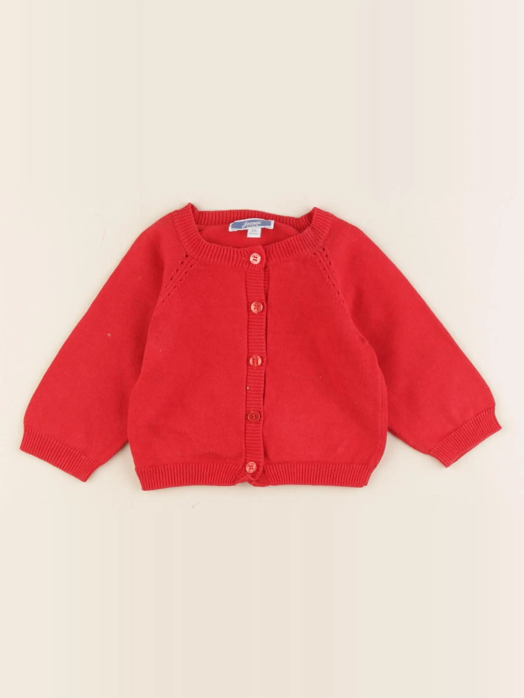 Jacadi - gilet rouge - 6 mois