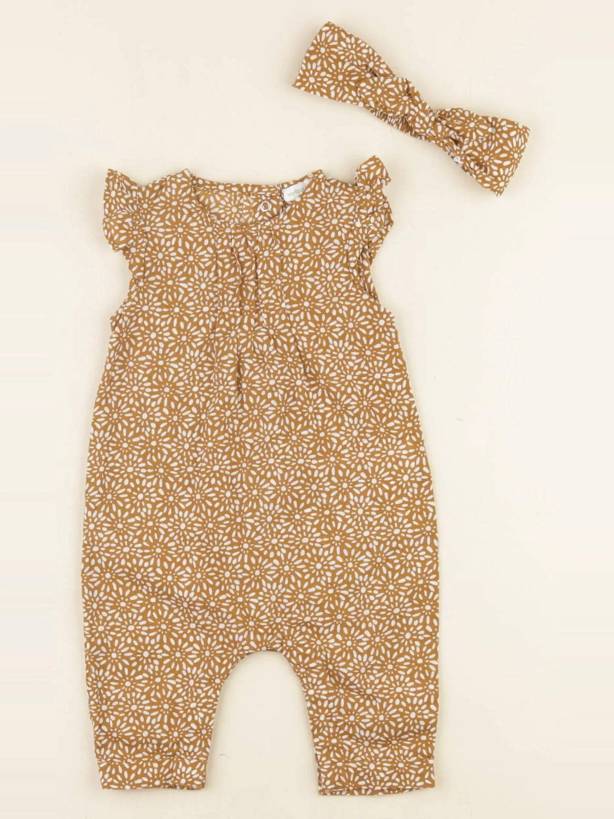 Vertbaudet - combinaison marron - 3 mois