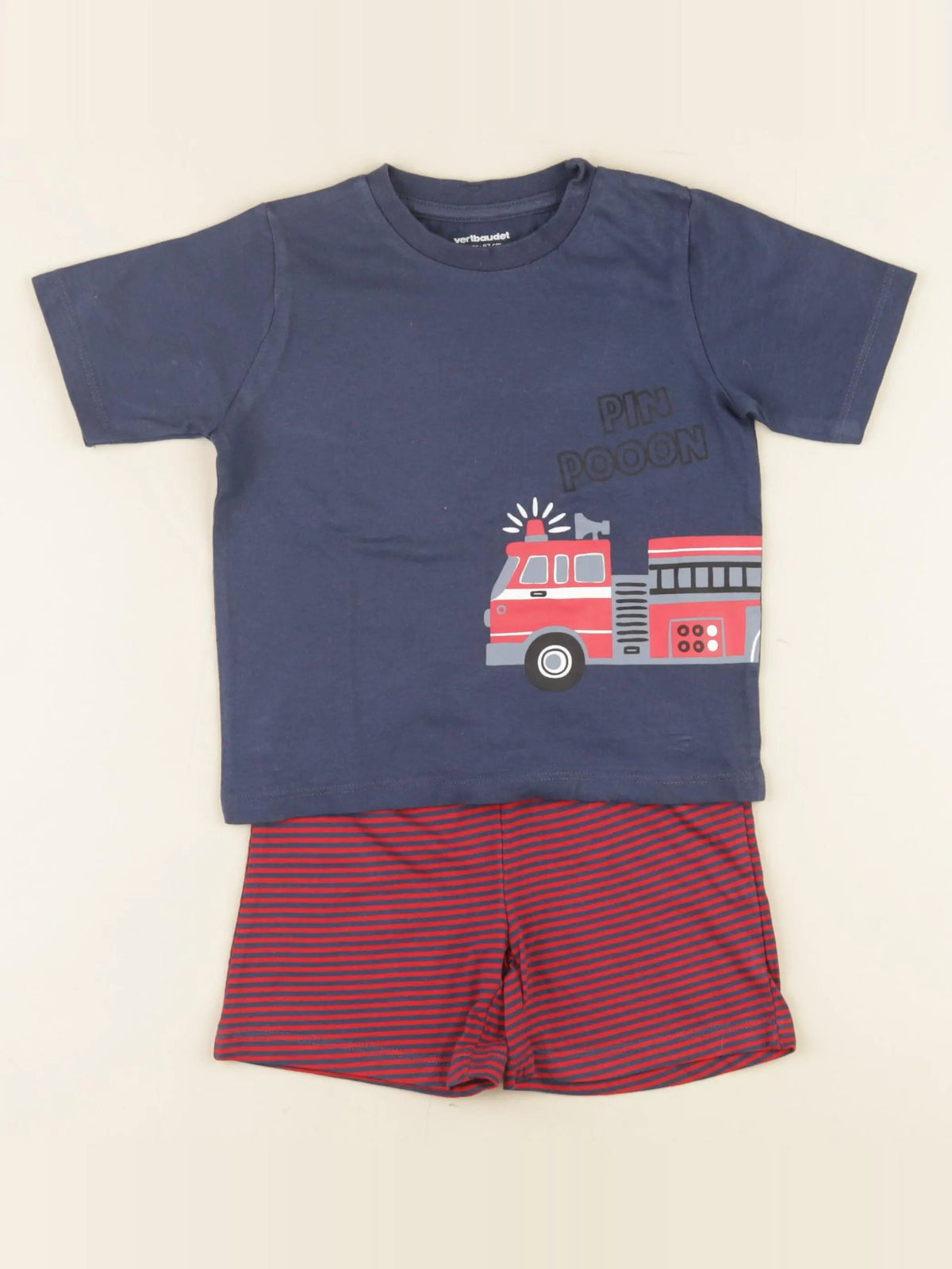 Vertbaudet - pyjama coton bleu - 3 ans