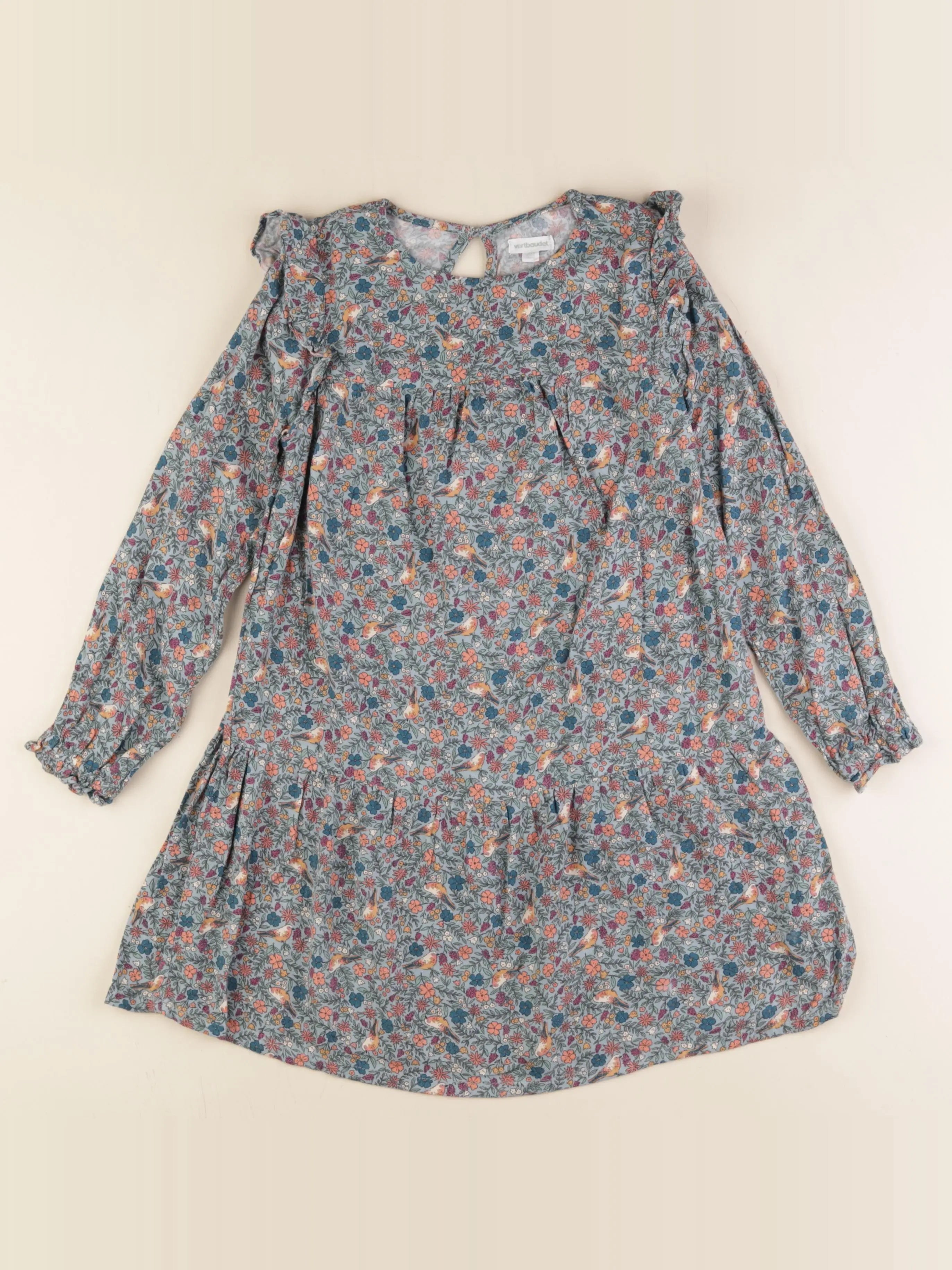 Vertbaudet - robe vert - 7 ans