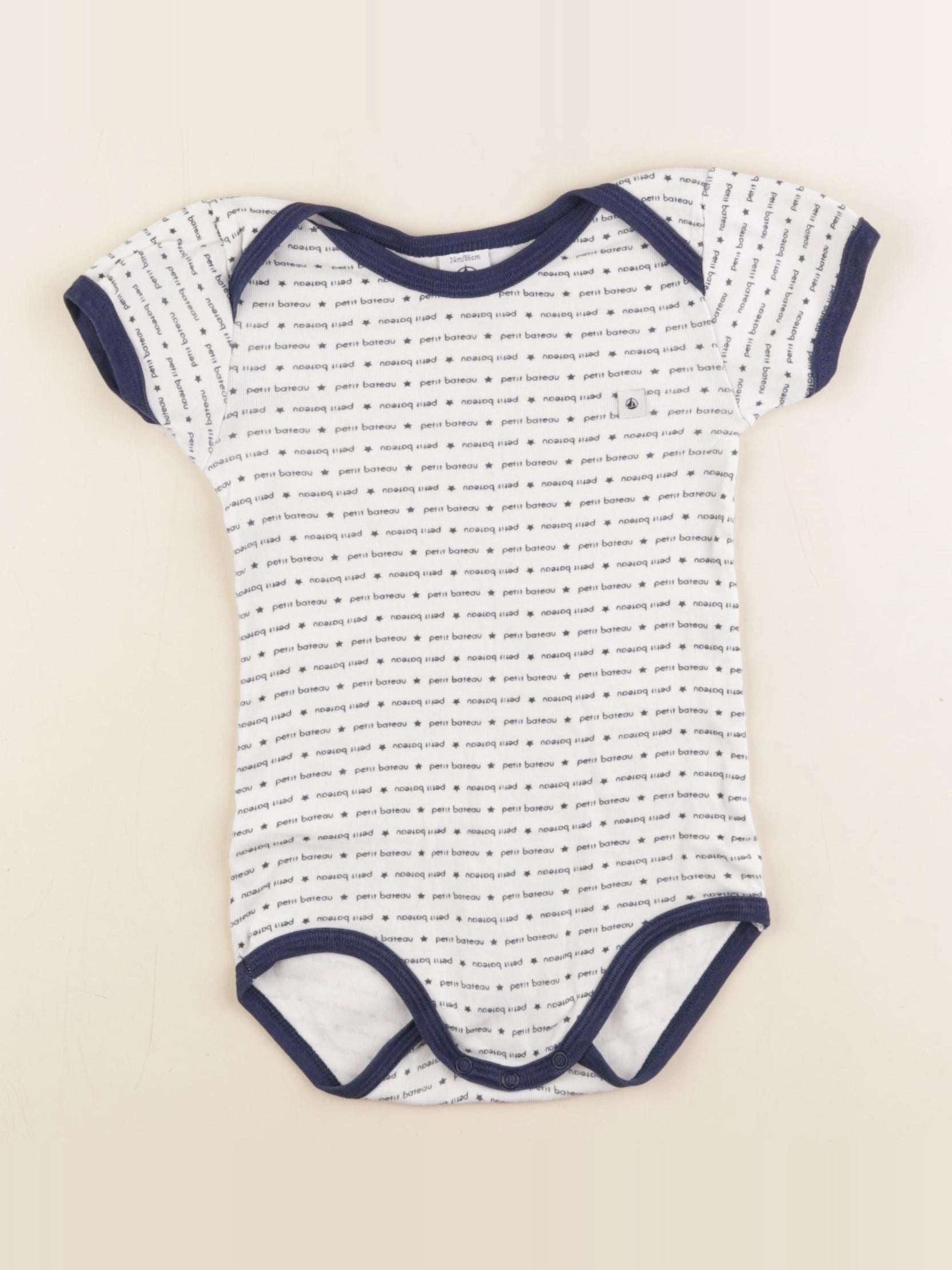 Petit Bateau - body blanc - 24 mois