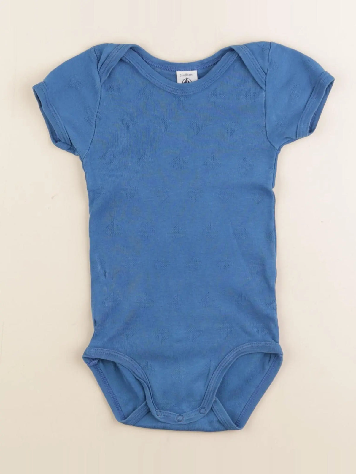 Petit Bateau - body bleu - 24 mois
