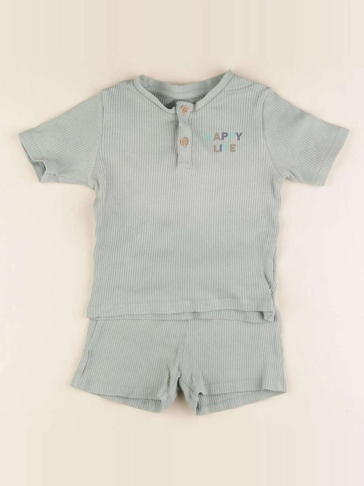Vertbaudet - pyjama coton vert - 3 ans