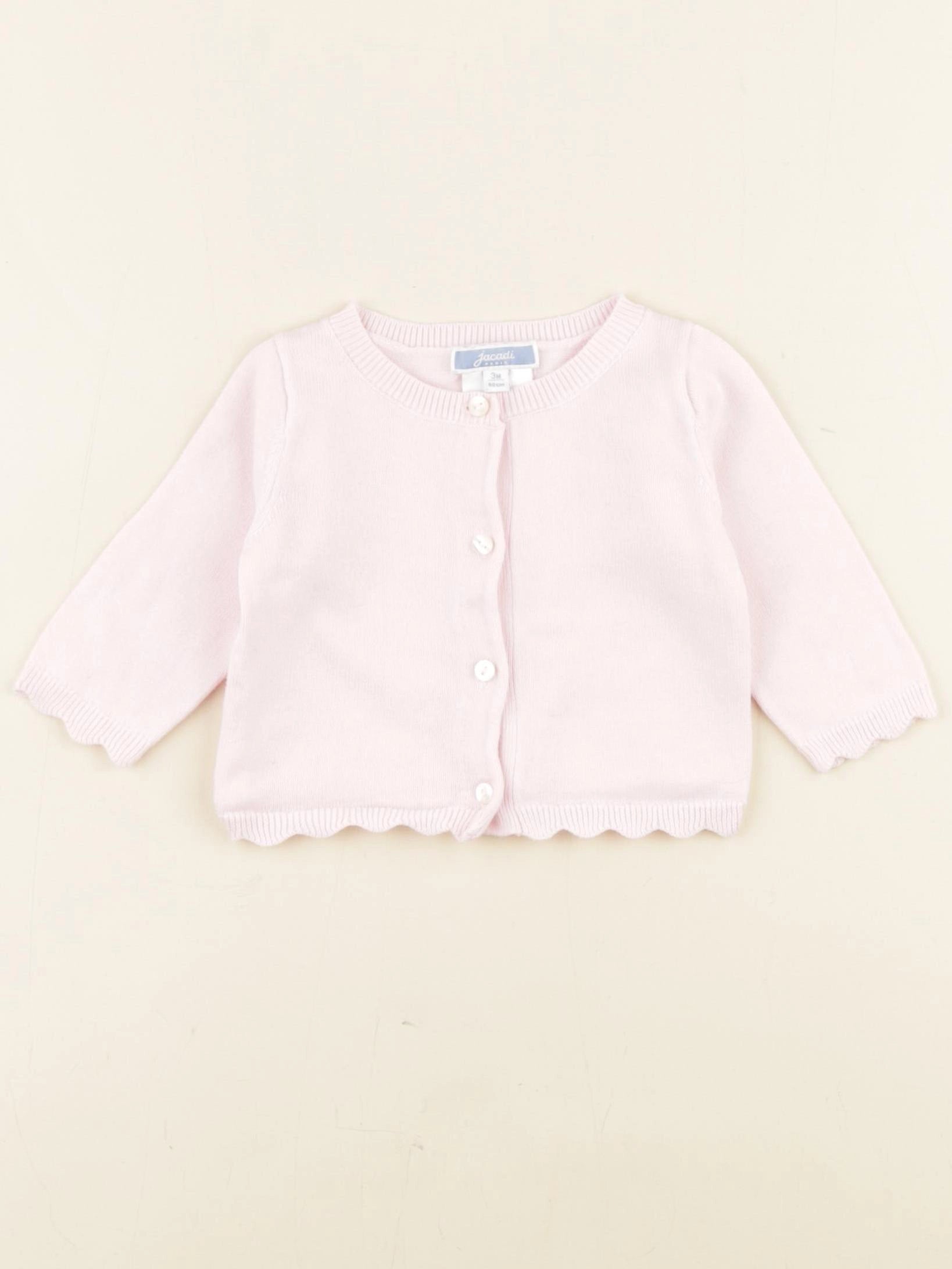 Jacadi - gilet rose - 3 mois
