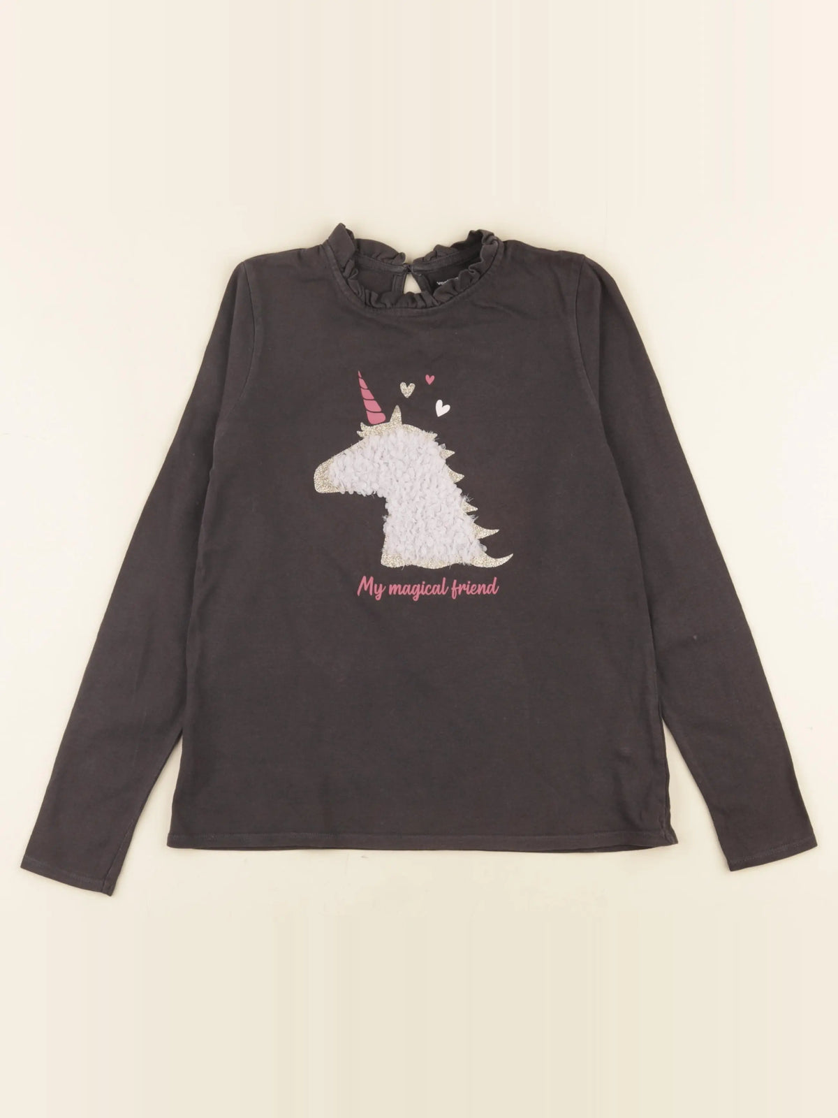 Vertbaudet - tee-shirt gris - 10 ans
