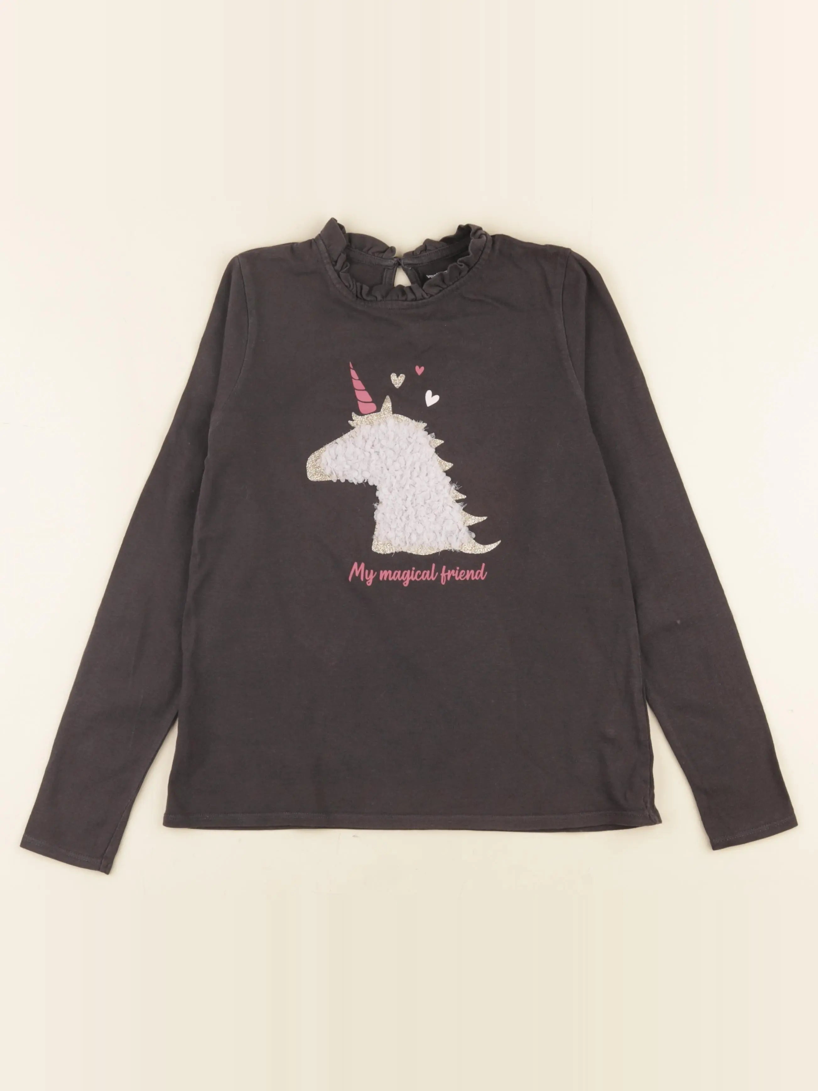 Vertbaudet - tee-shirt gris - 10 ans