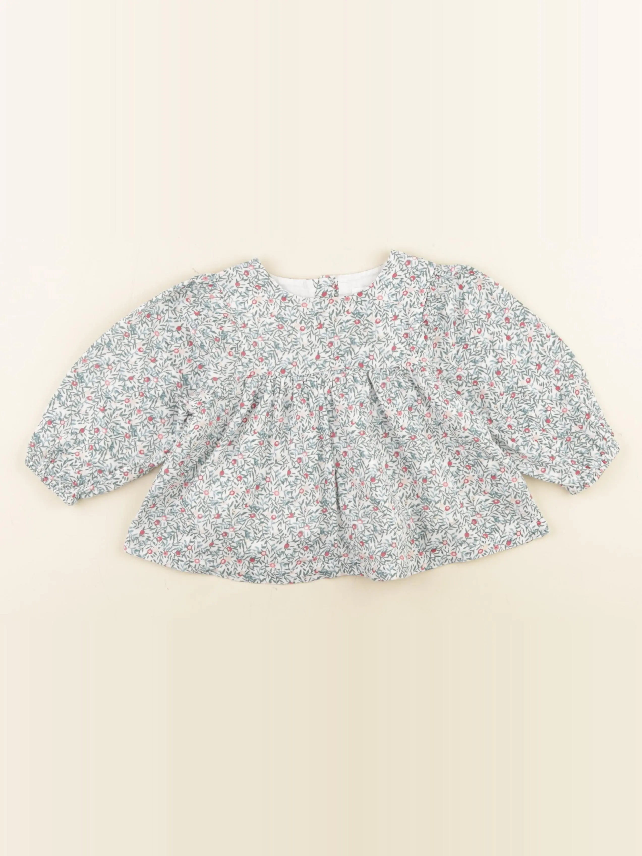 Vertbaudet - blouse vert - 18 mois