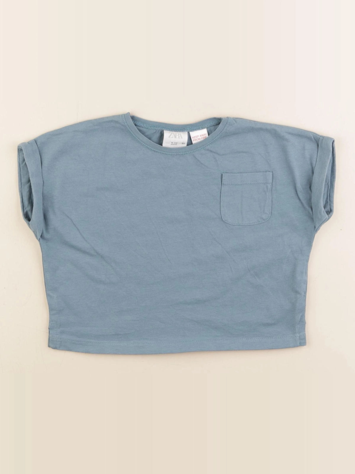 Zara - tee-shirt bleu - 9/12 mois