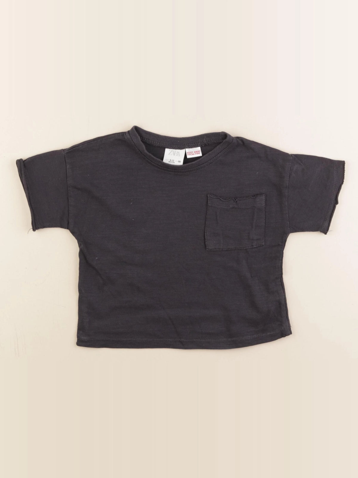 Zara - tee-shirt noir - 9/12 mois