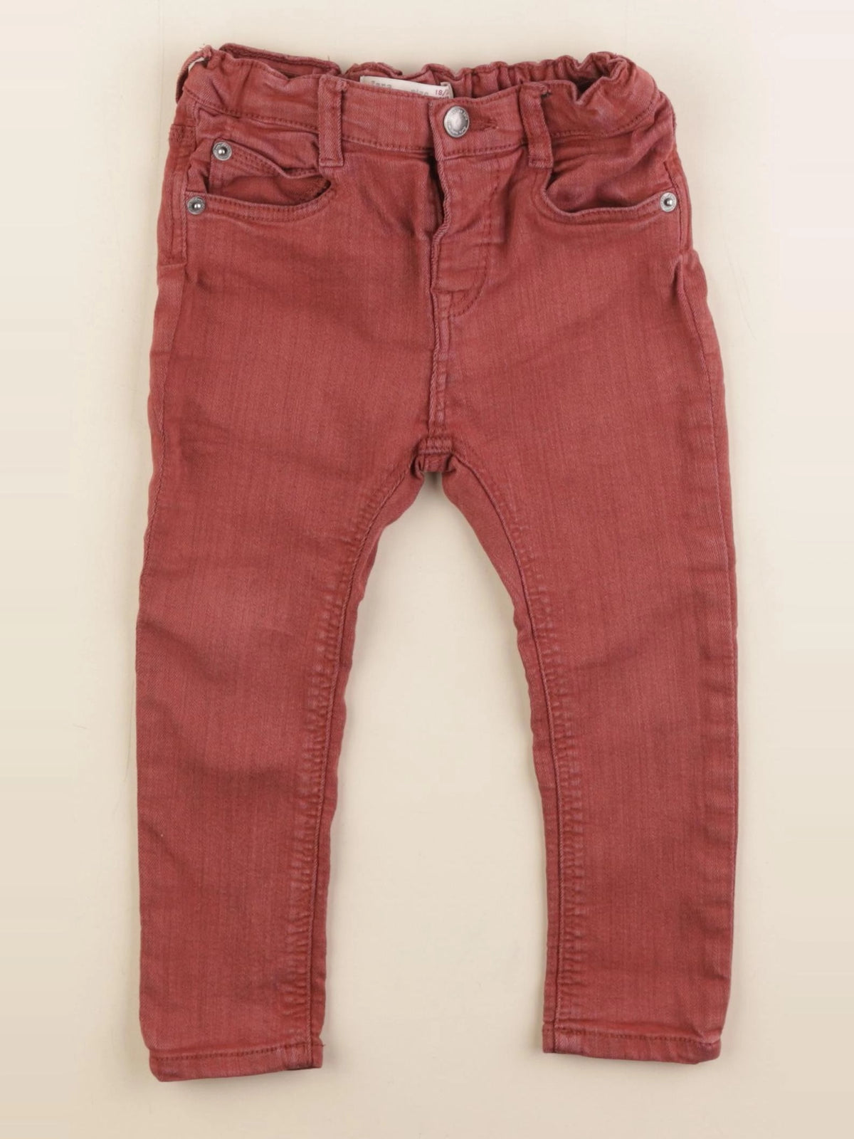 Zara - jean rouge - 18/24 mois