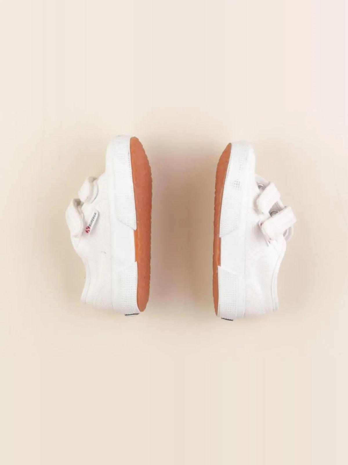 Superga - tennis à scratch/ lacets blanc - pointure 24