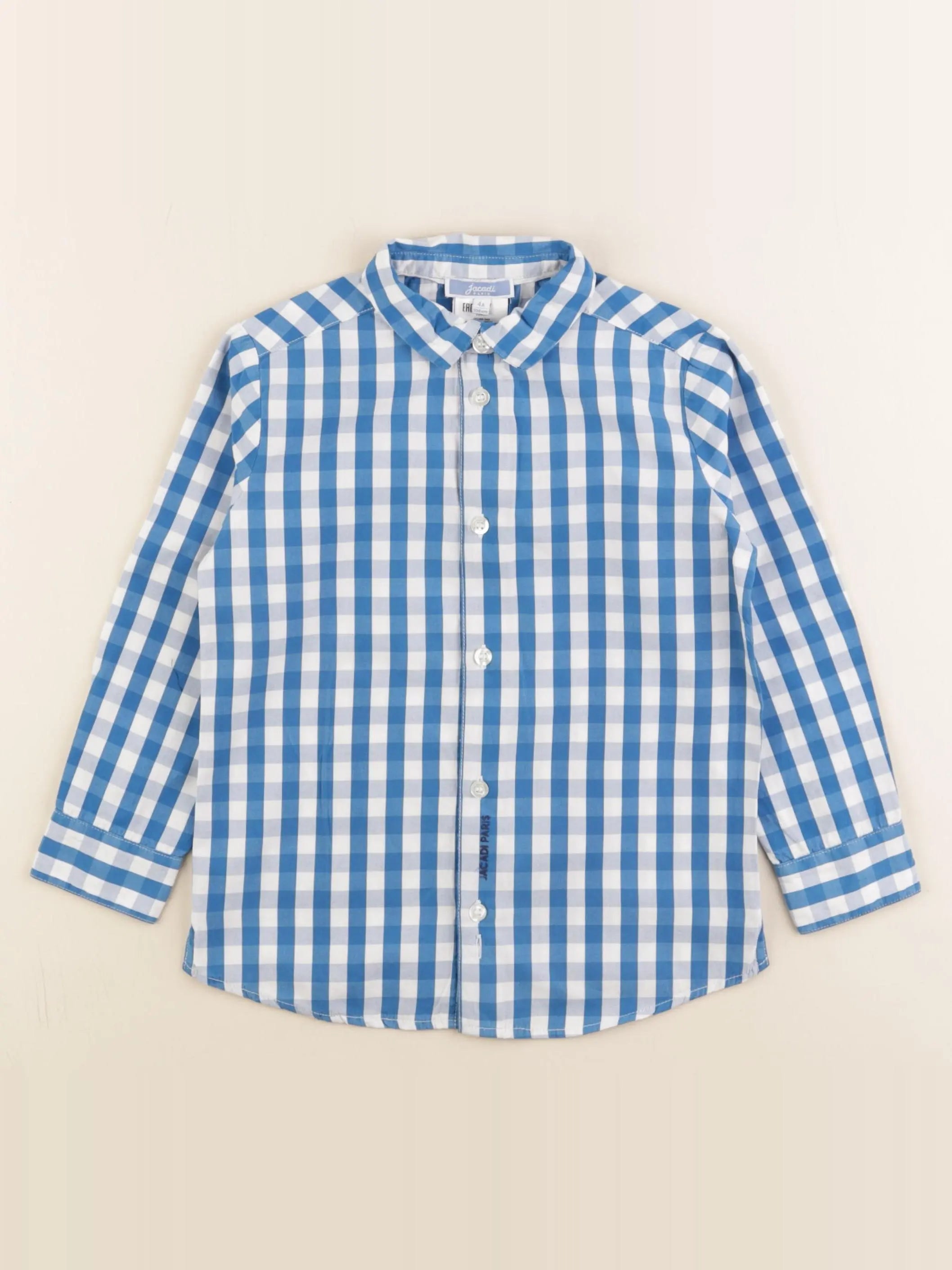 Jacadi - chemise bleu, blanc - 4 ans