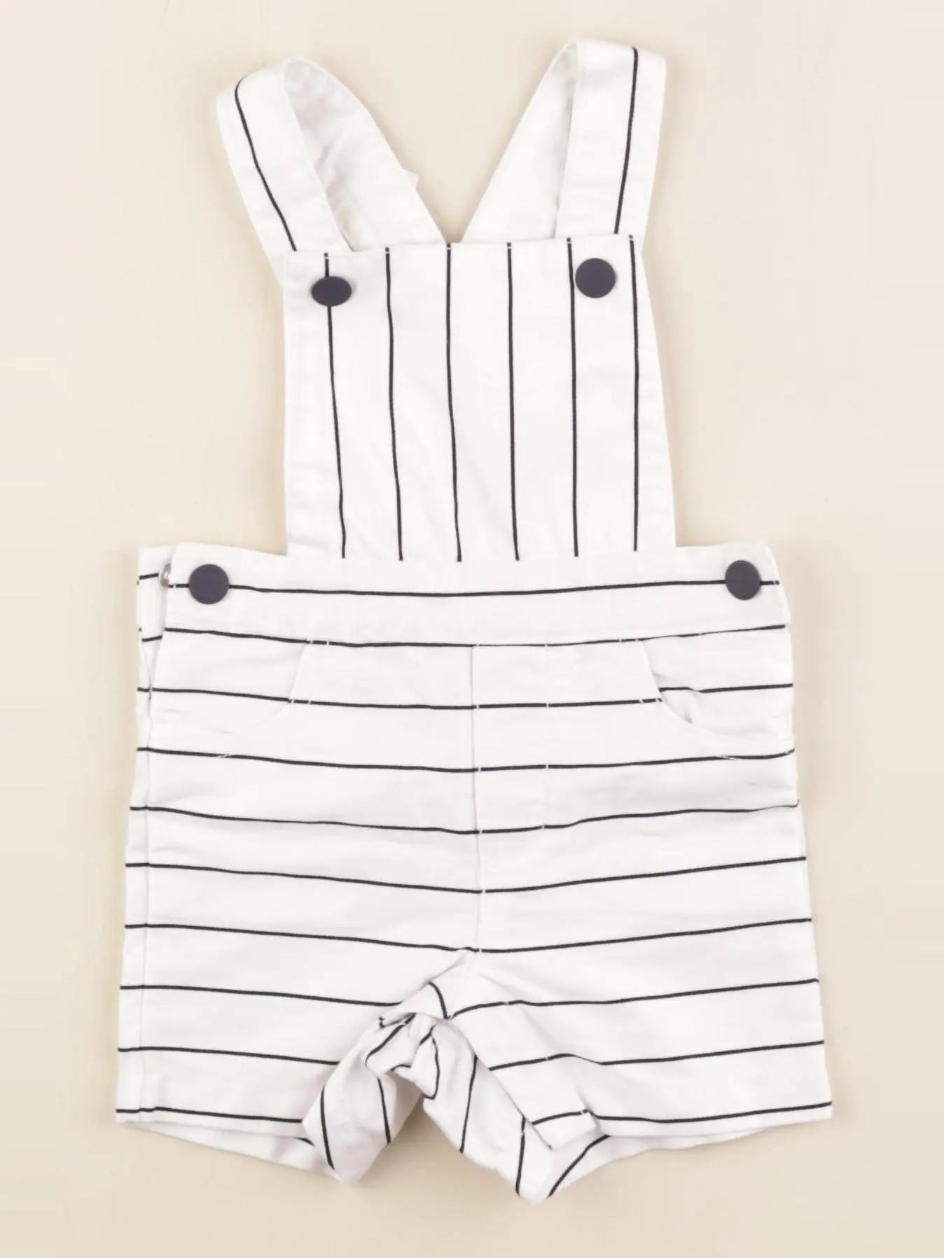 Jacadi - salopette blanc, bleu - 6 mois