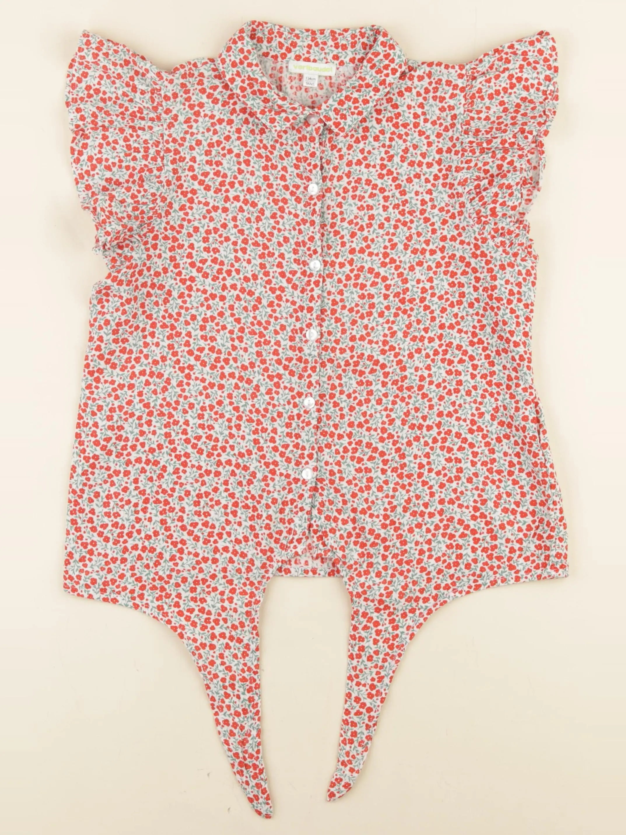 Vertbaudet - blouse rouge - 9 ans