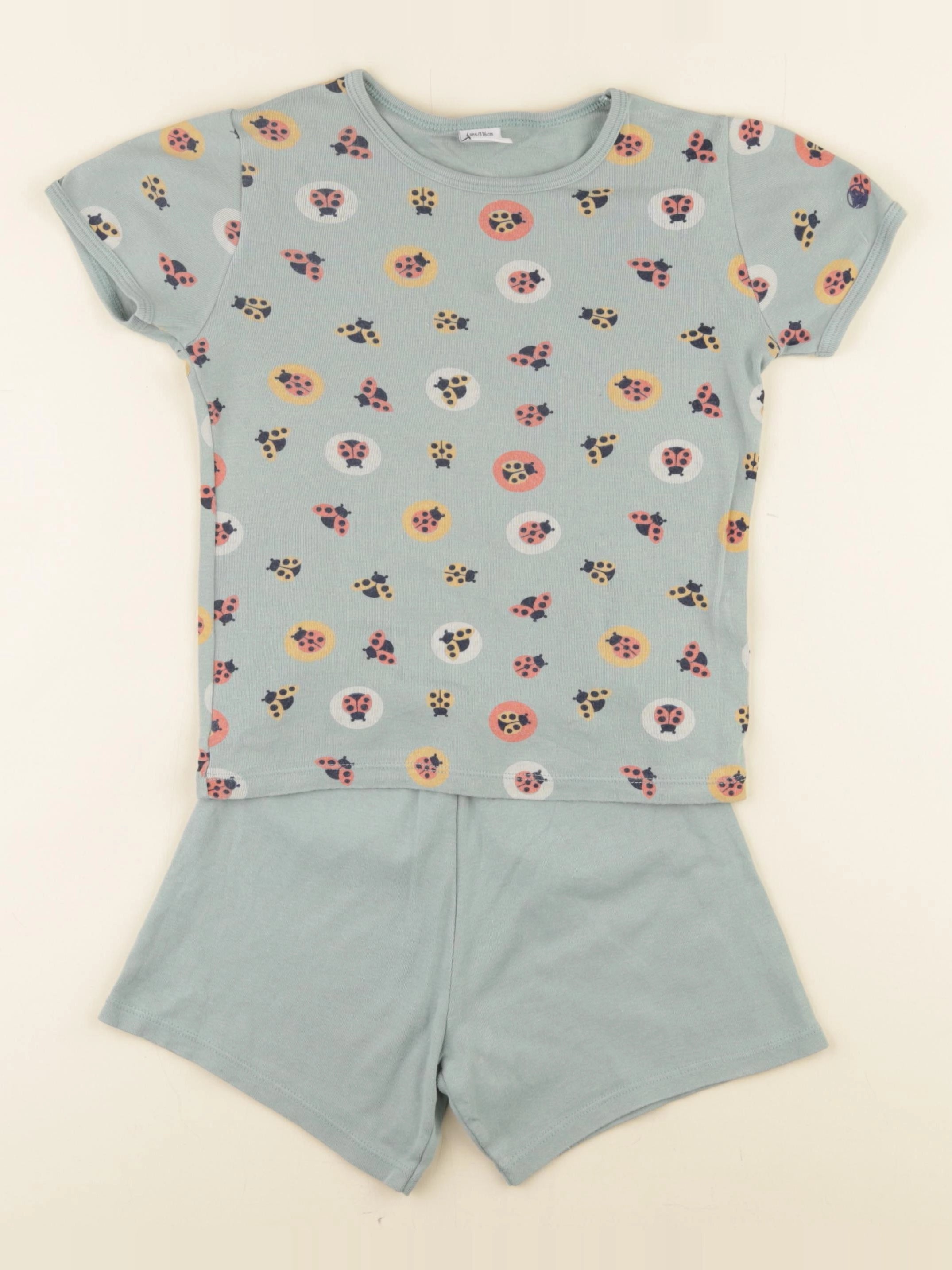 Petit Bateau - pyjama coton vert - 6 ans