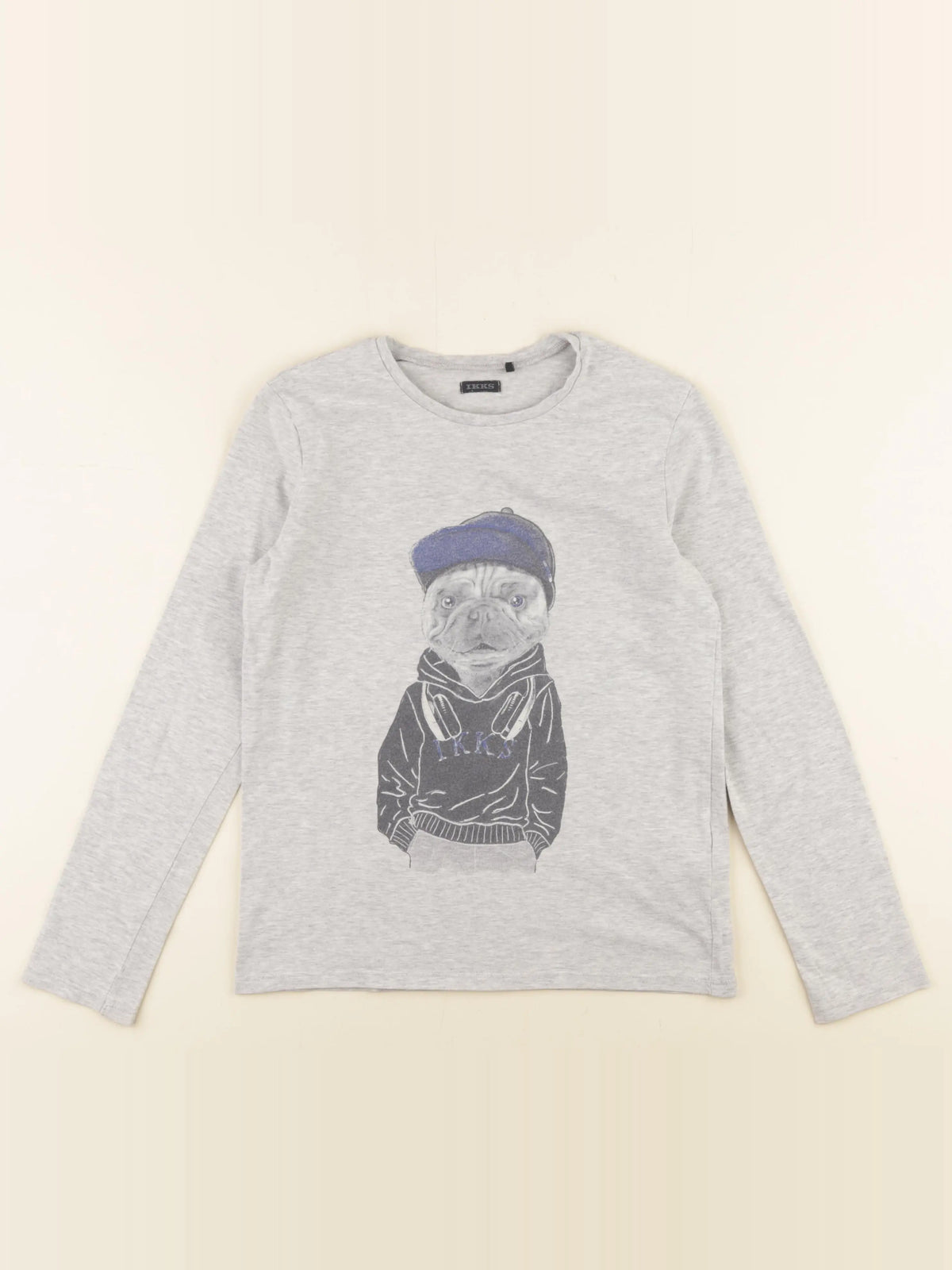 IKKS - tee-shirt gris - 10 ans