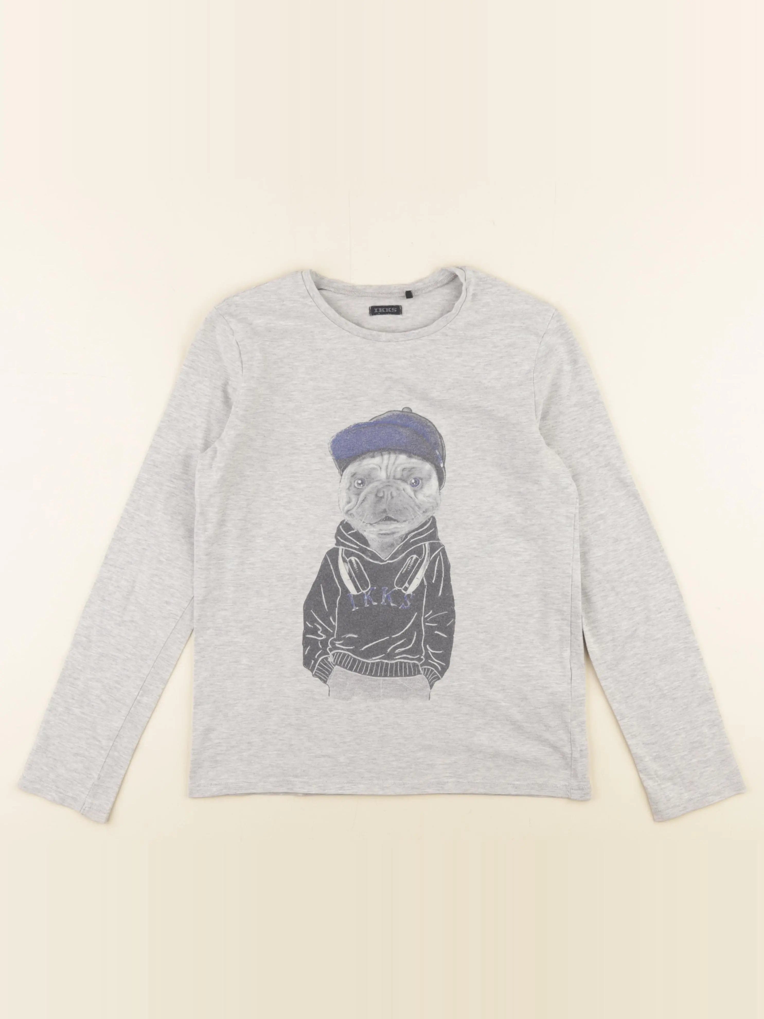 IKKS - tee-shirt gris - 10 ans