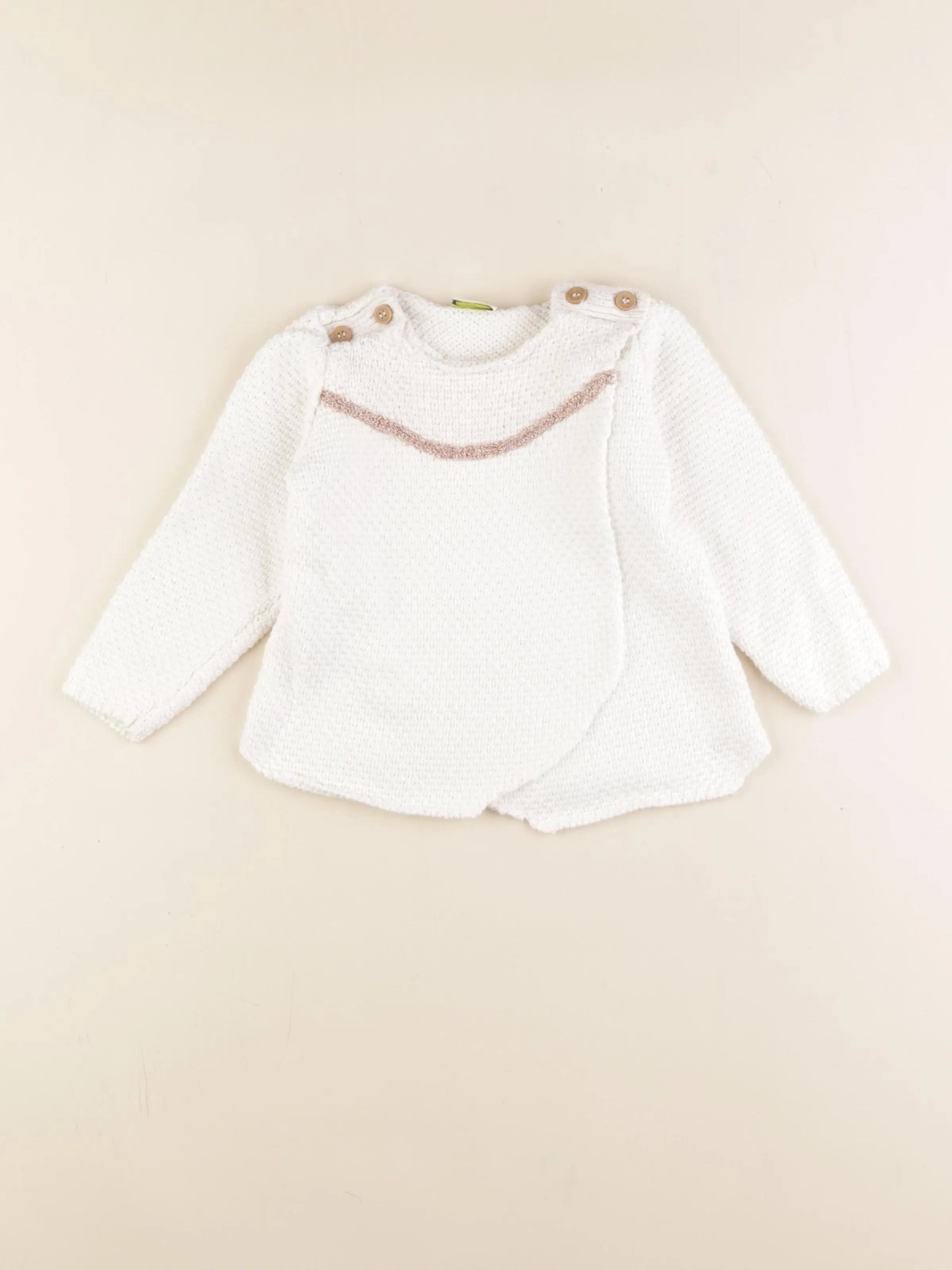 Tape à l'oeil - pull blanc - 24 mois