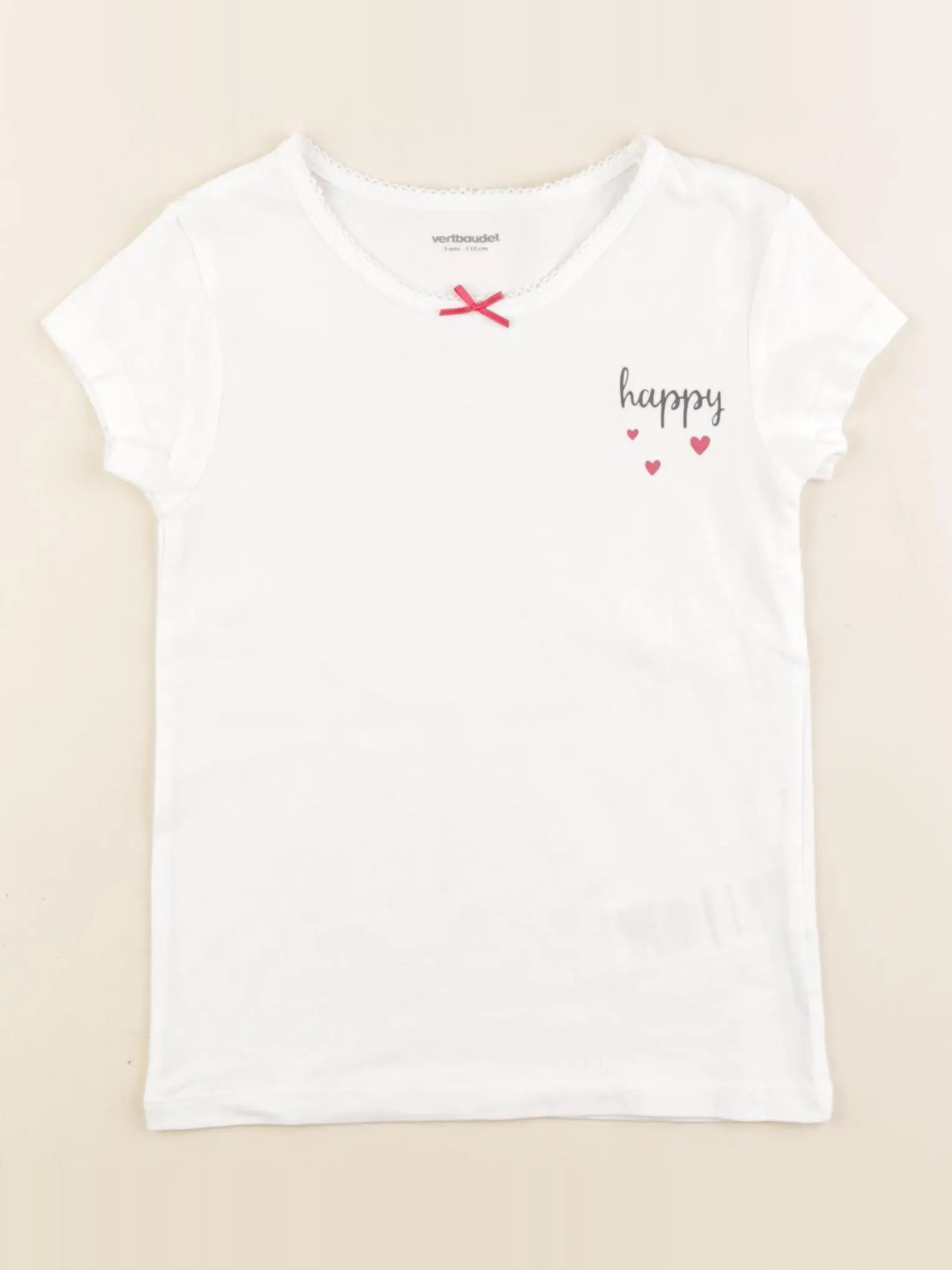 Vertbaudet - maillot de corps blanc - 5 ans