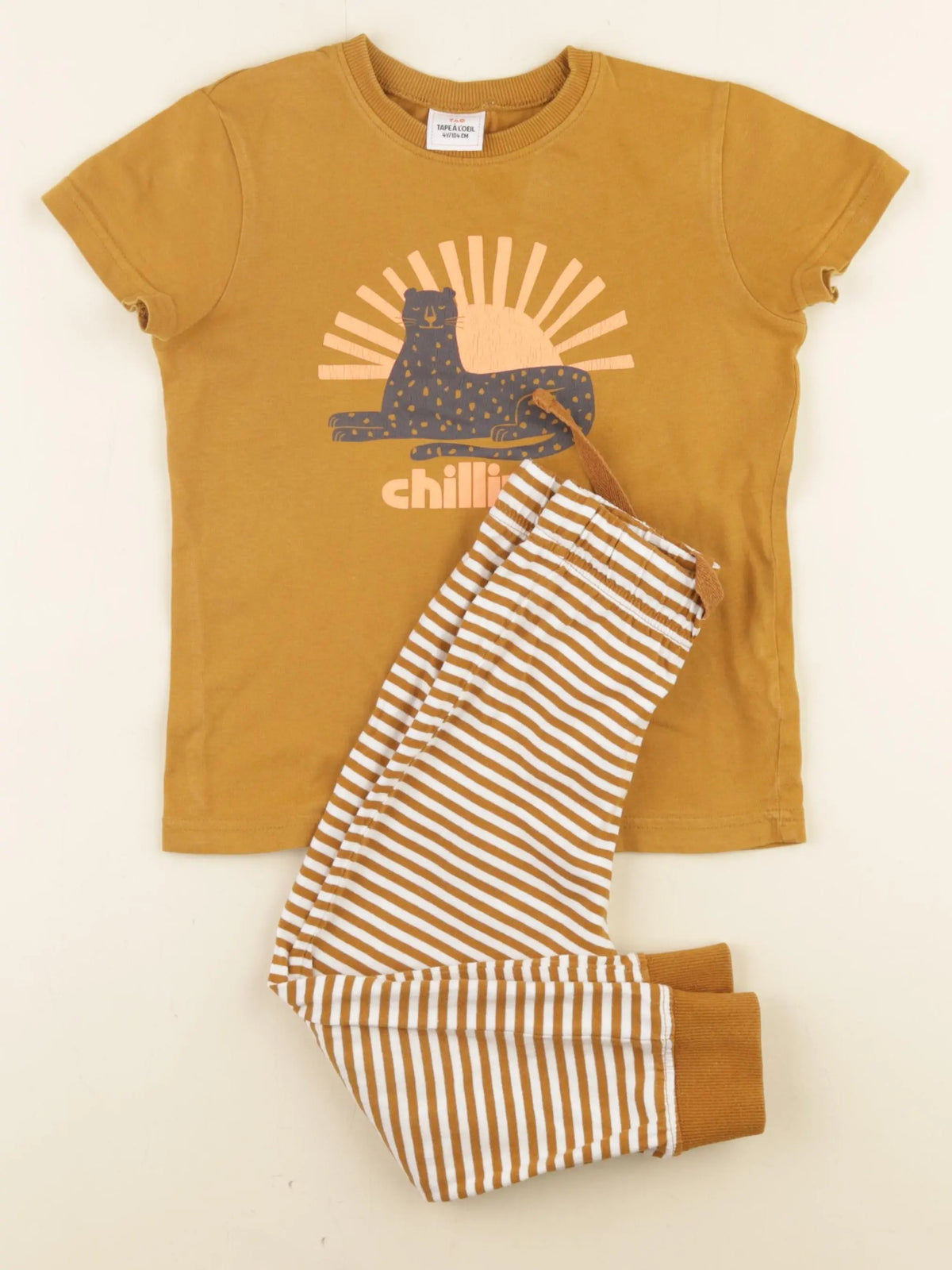 Tape à l'oeil - pyjama coton marron - 4 ans