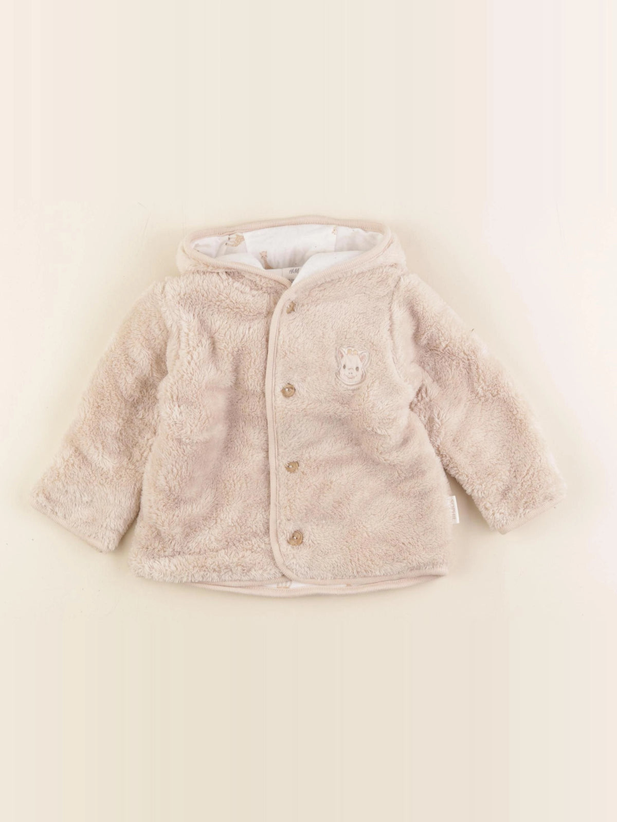 H&M - sweat beige - 6/9 mois