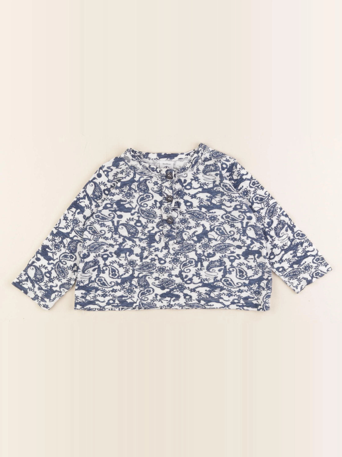 Petit Bateau - tee-shirt bleu - 18 mois