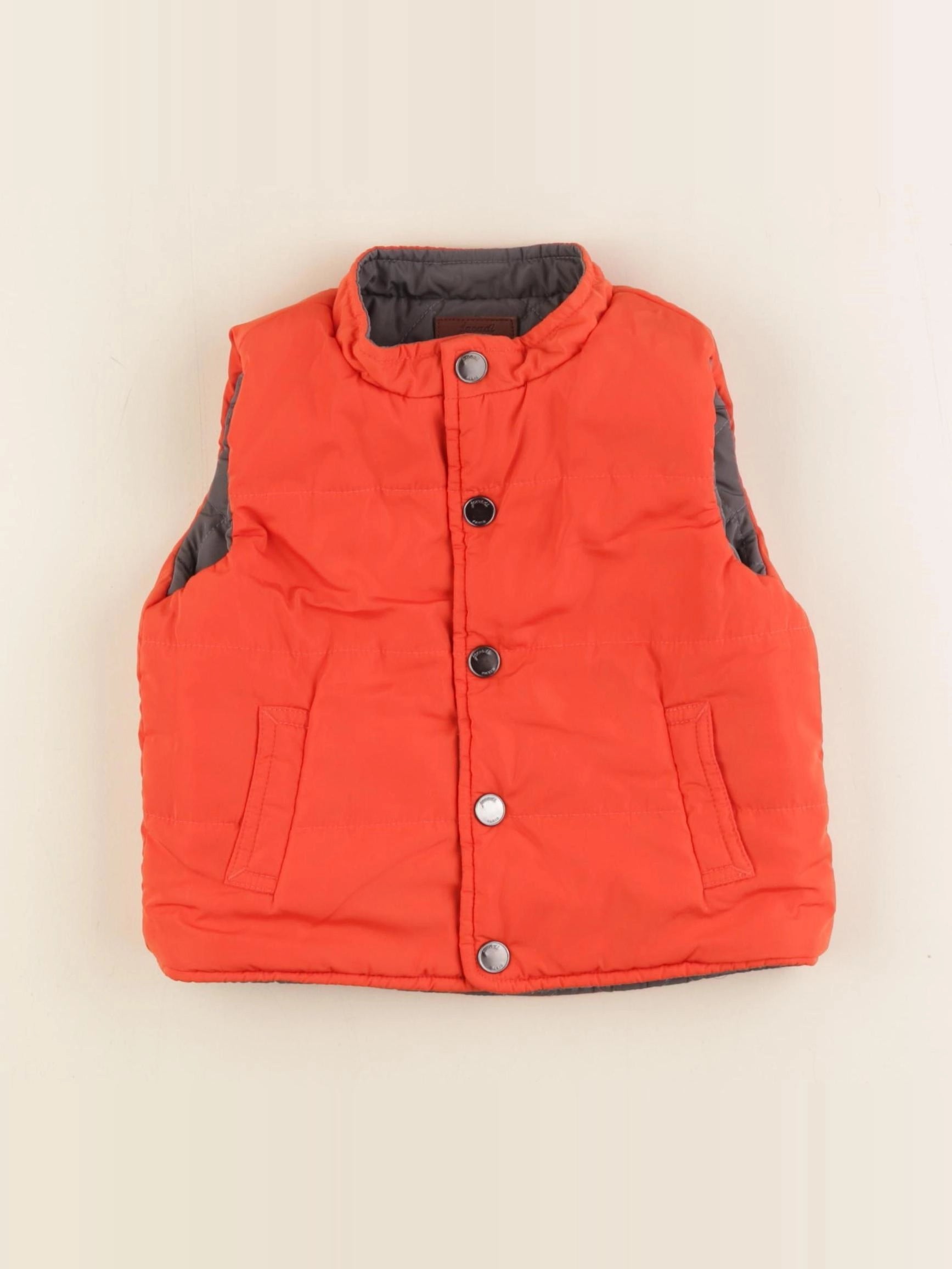 Jacadi - doudoune réversible rouge, gris - 24 mois