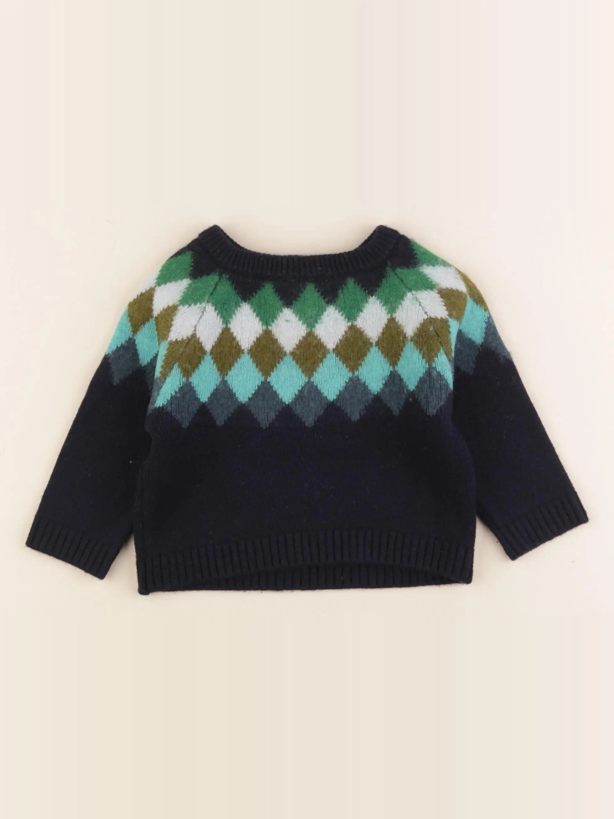 Jacadi - pull bleu - 12 mois