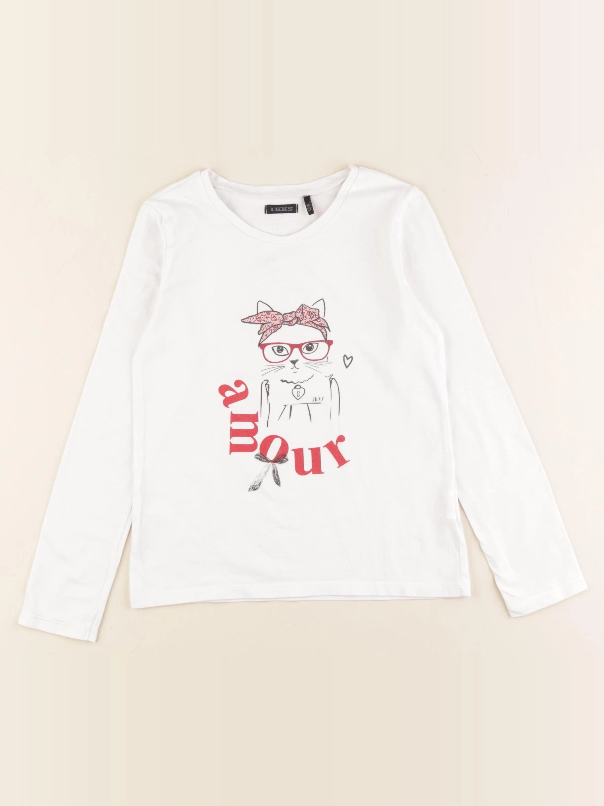 IKKS - tee-shirt blanc - 8 ans