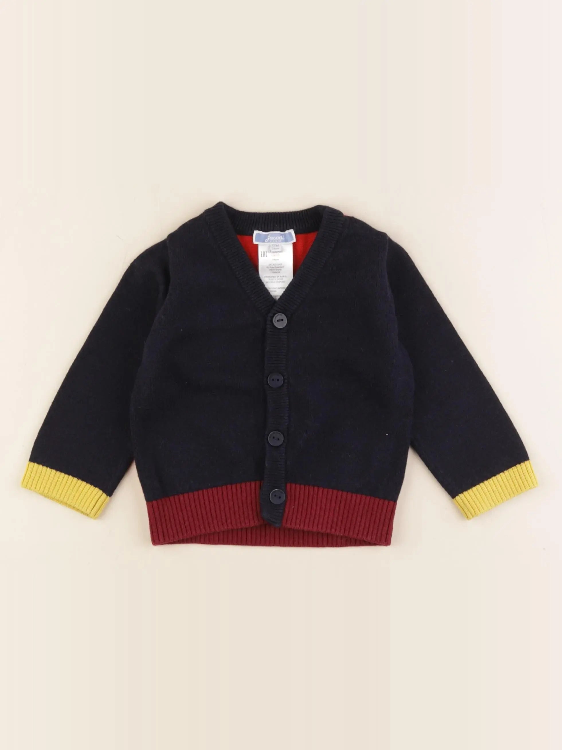 Jacadi - gilet bleu - 12 mois