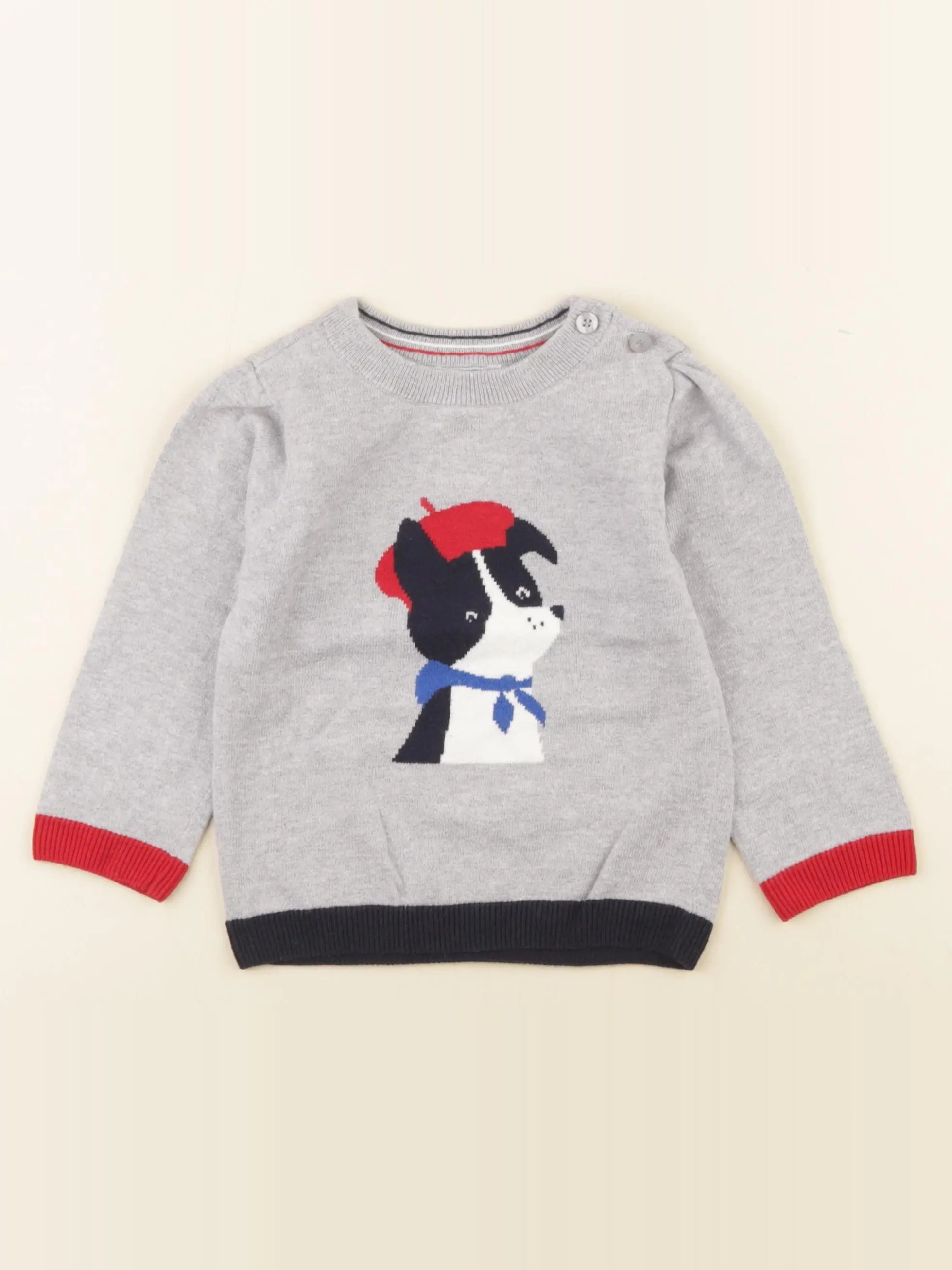 Jacadi - pull gris - 24 mois