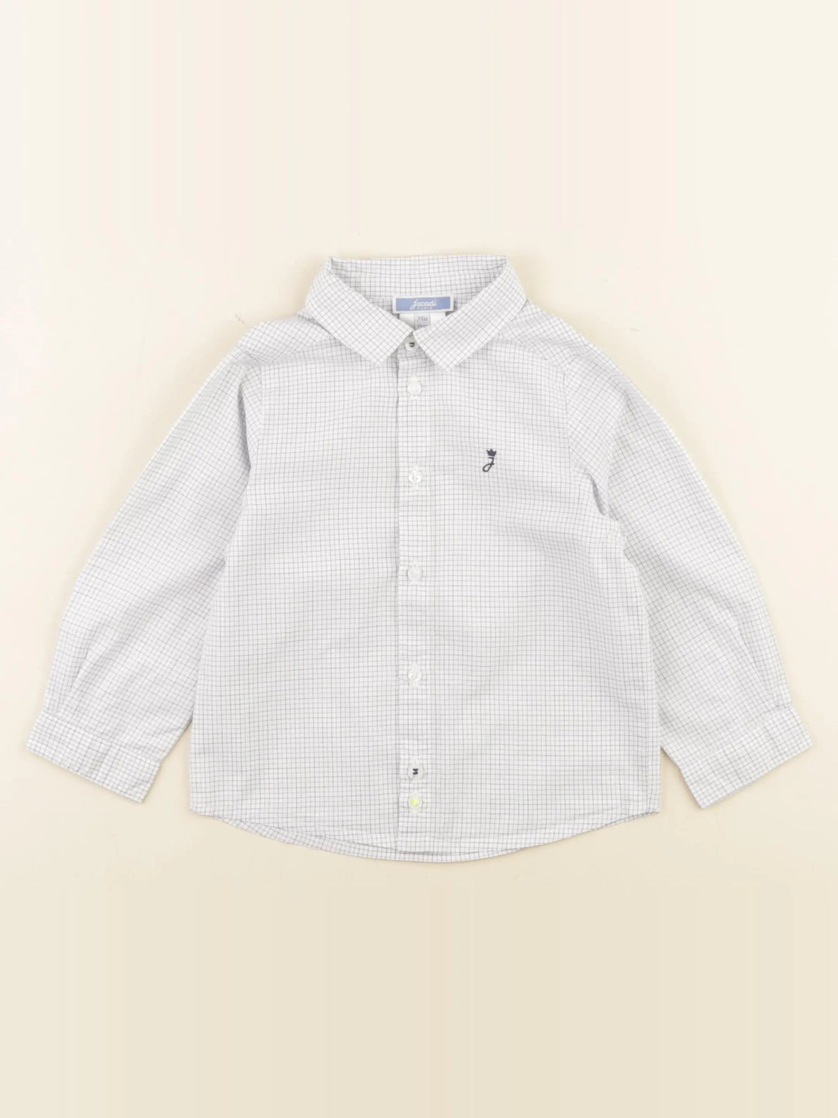 Jacadi - chemise blanc, bleu - 24 mois