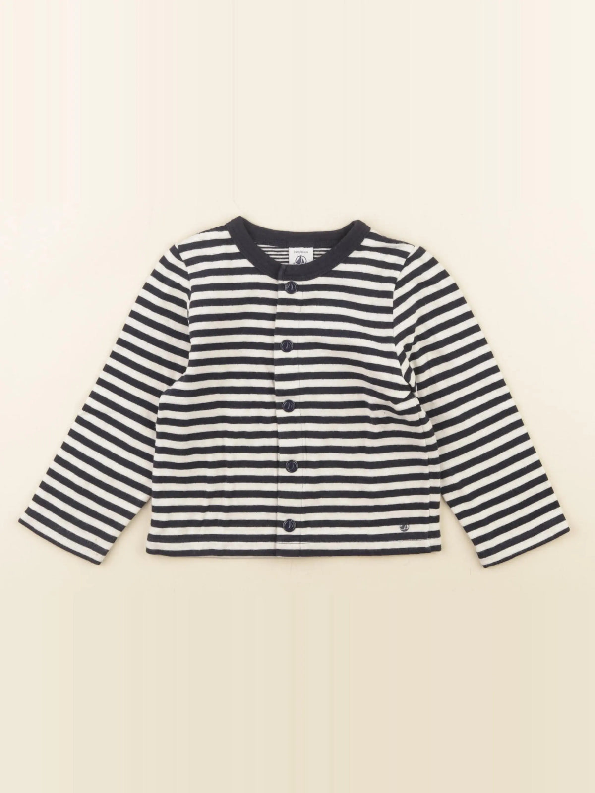 Petit Bateau - tee-shirt bleu, blanc - 24 mois
