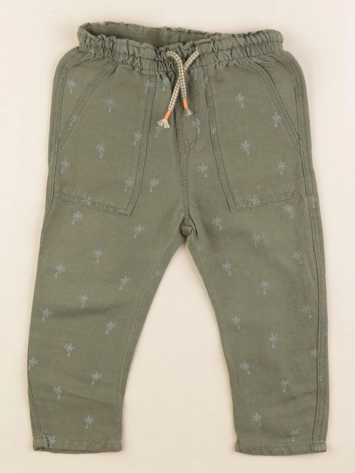 Zara - pantalon vert - 12/18 mois