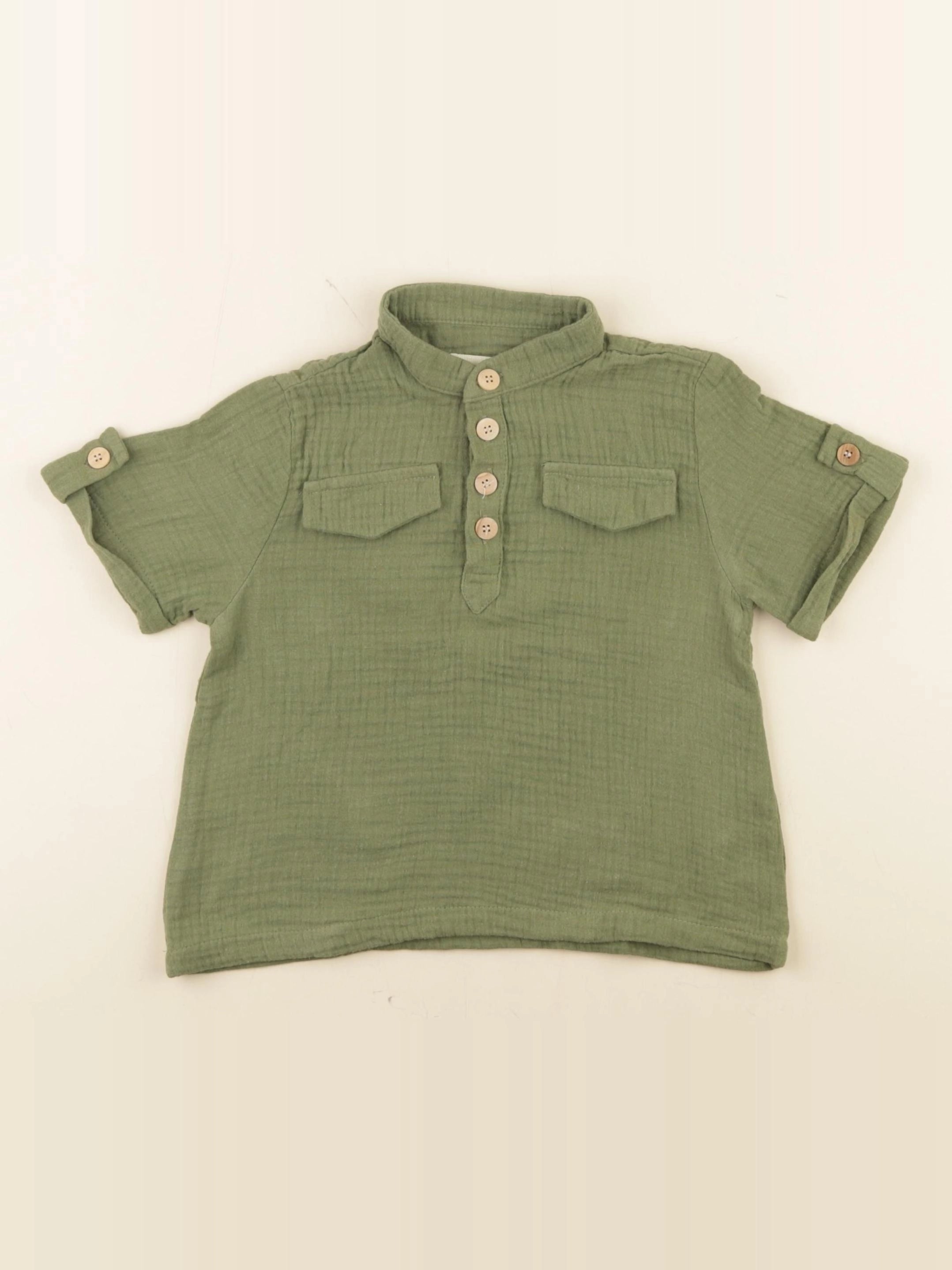 Frangin Frangine - chemise vert - 3 ans