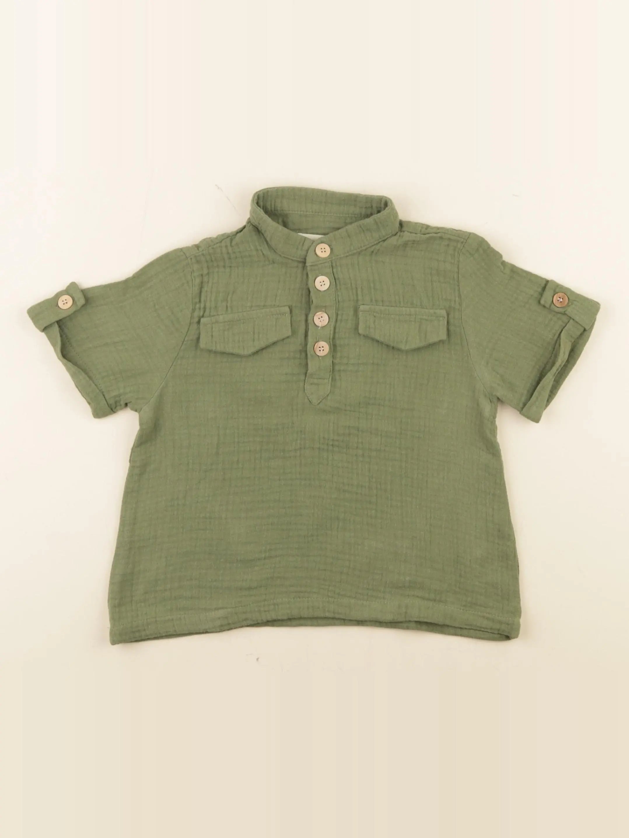 Frangin Frangine - chemise vert - 3 ans