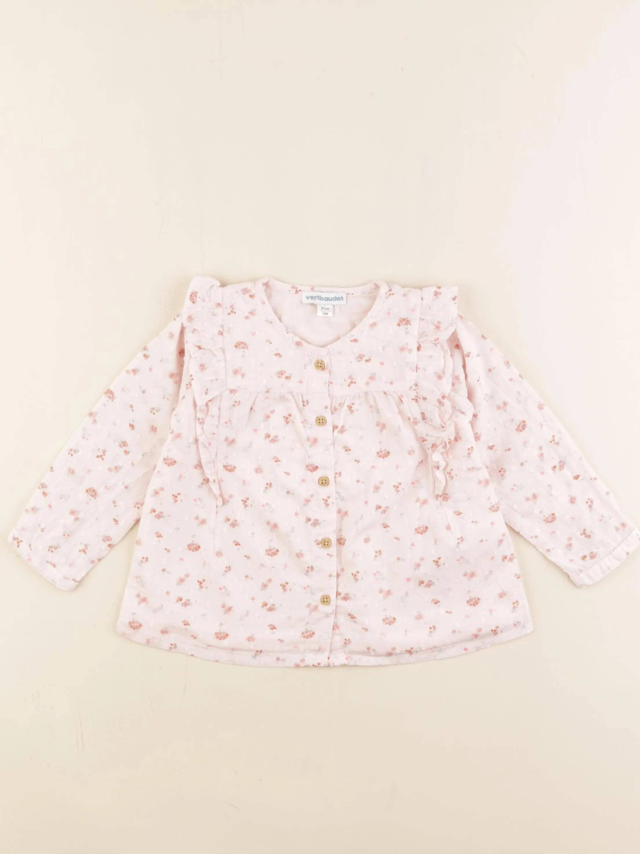 Vertbaudet - blouse rose - 18 mois